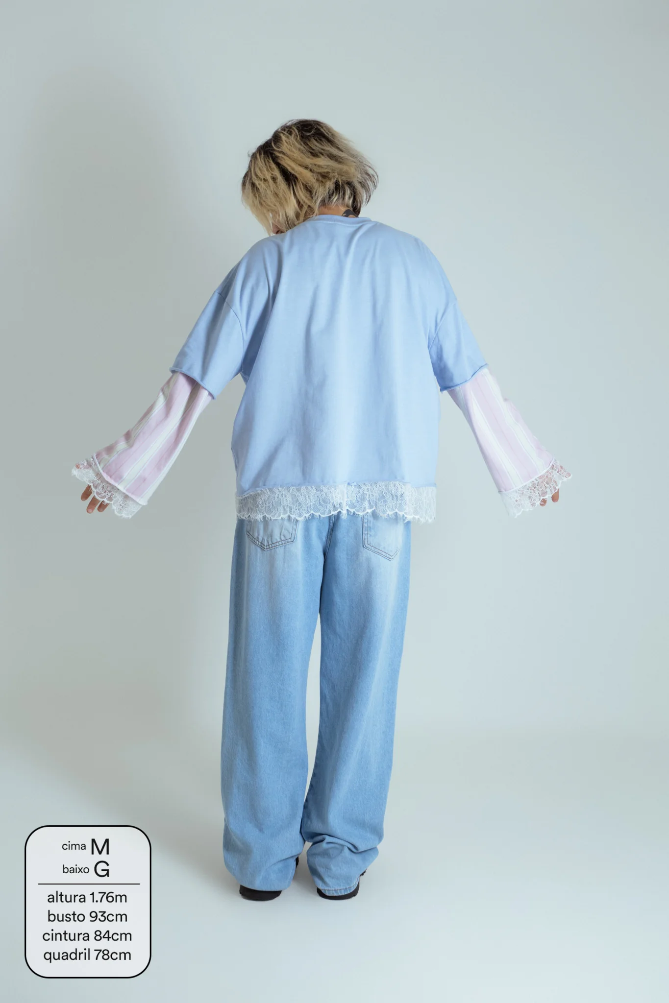 camisetão sobreposição renda oversized LUV - Image 10