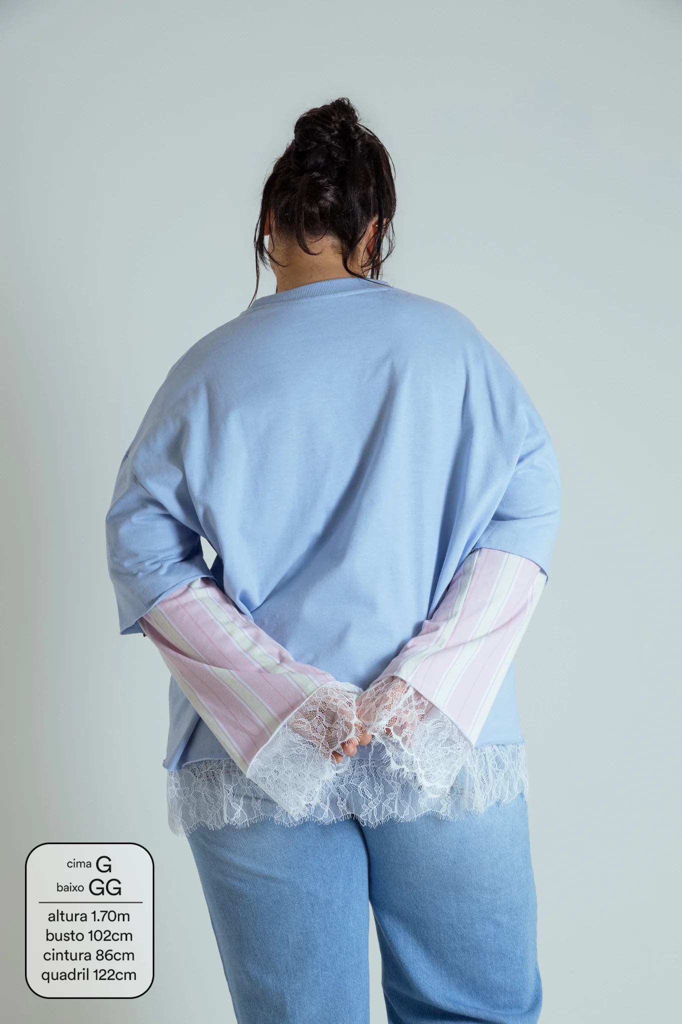 camisetão sobreposição renda oversized LUV - Image 13