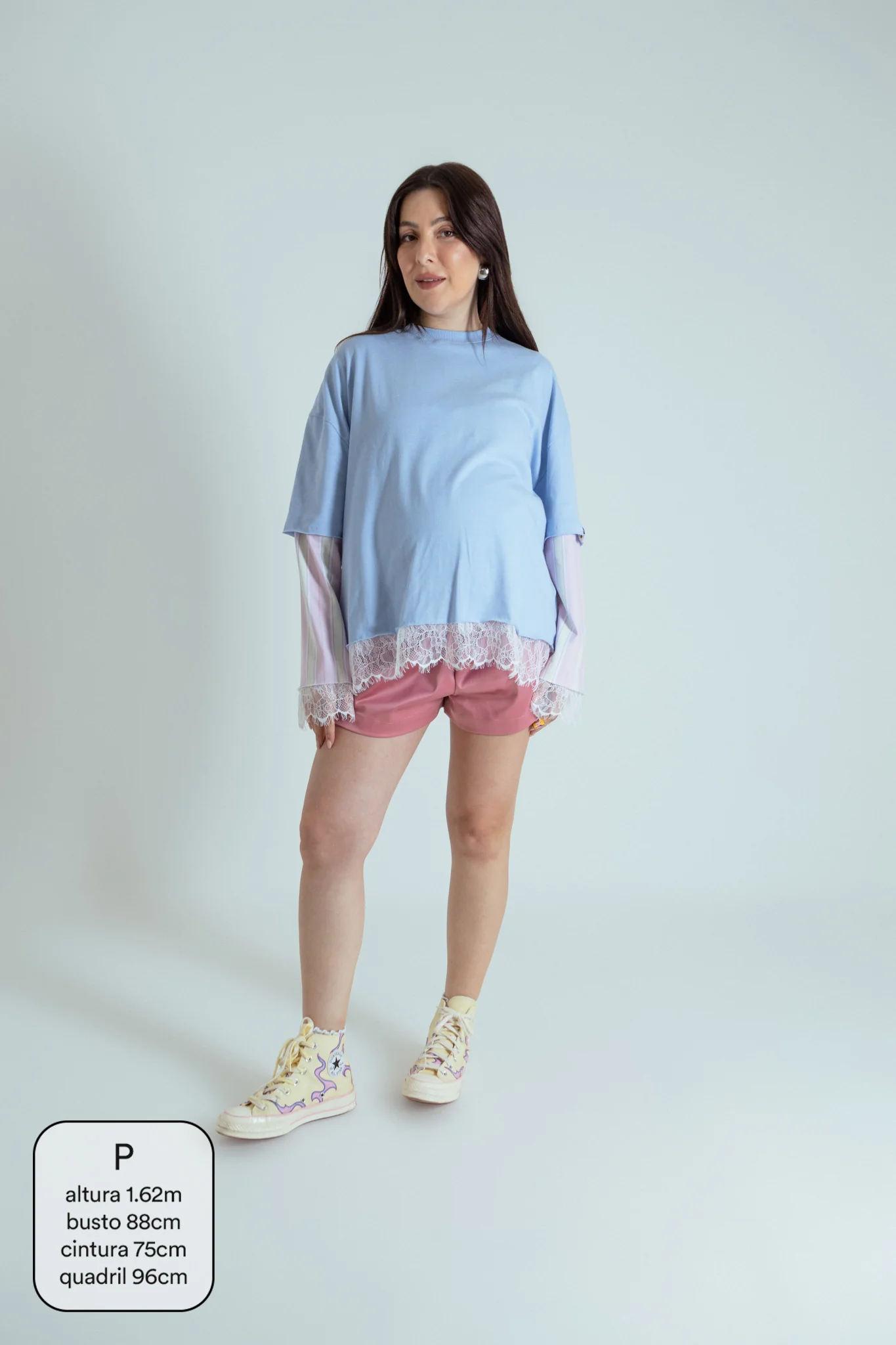 camisetão sobreposição renda oversized LUV - Image 16