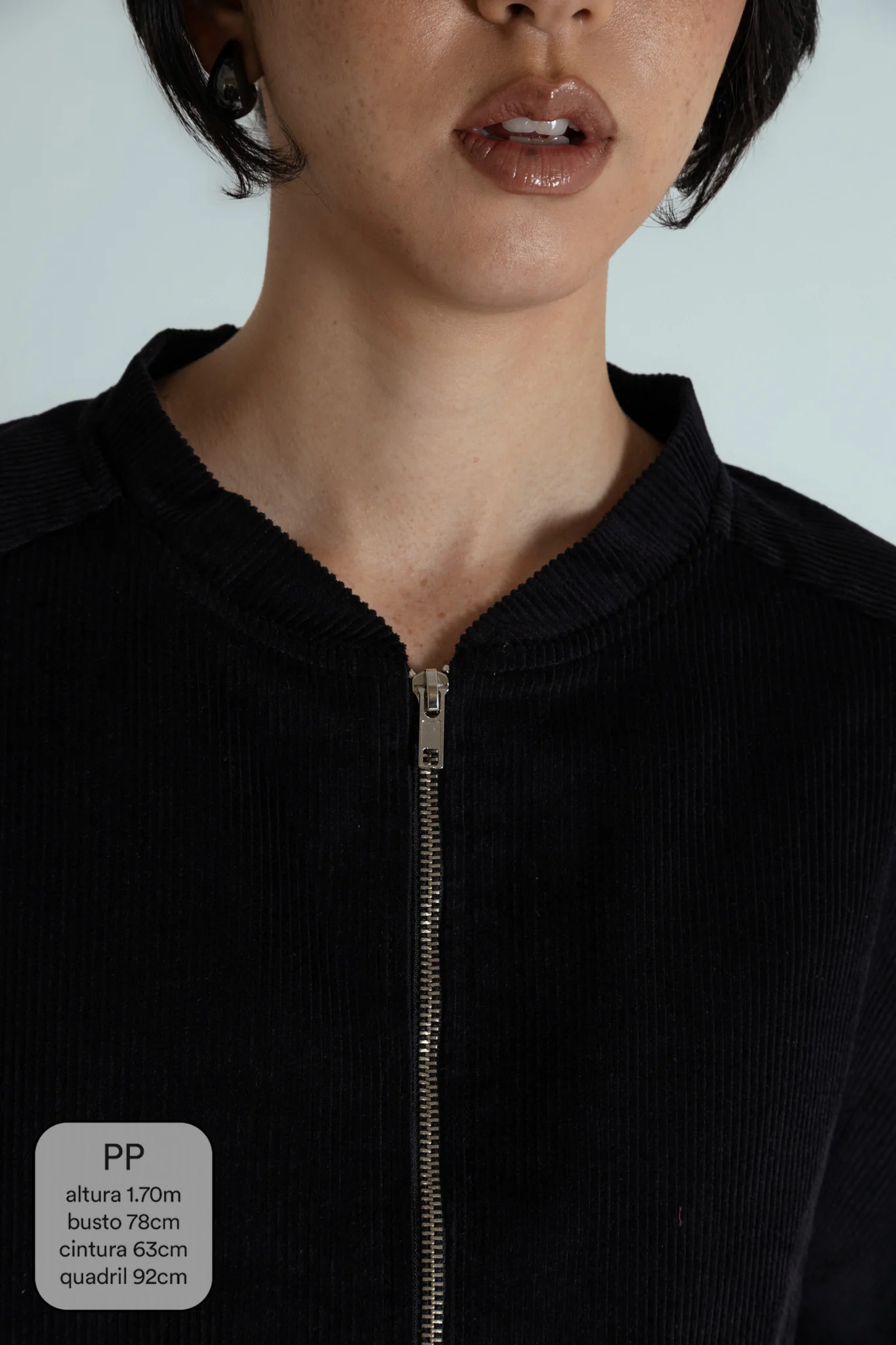 jaqueta bomber canelada oversized - Image 4