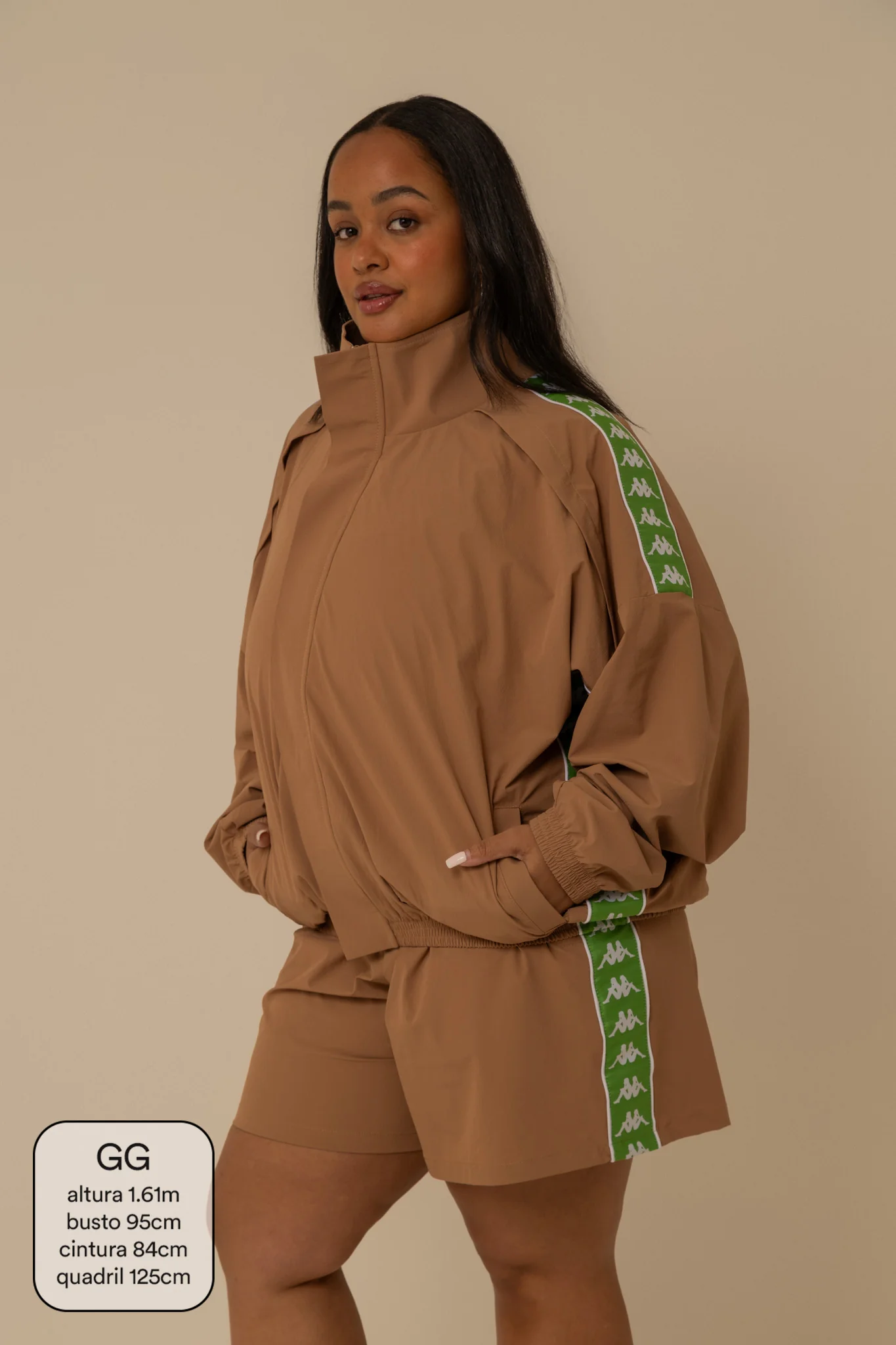 jaqueta esportiva lela & kappa | jaqueta feminina esportiva gola alta - Image 12