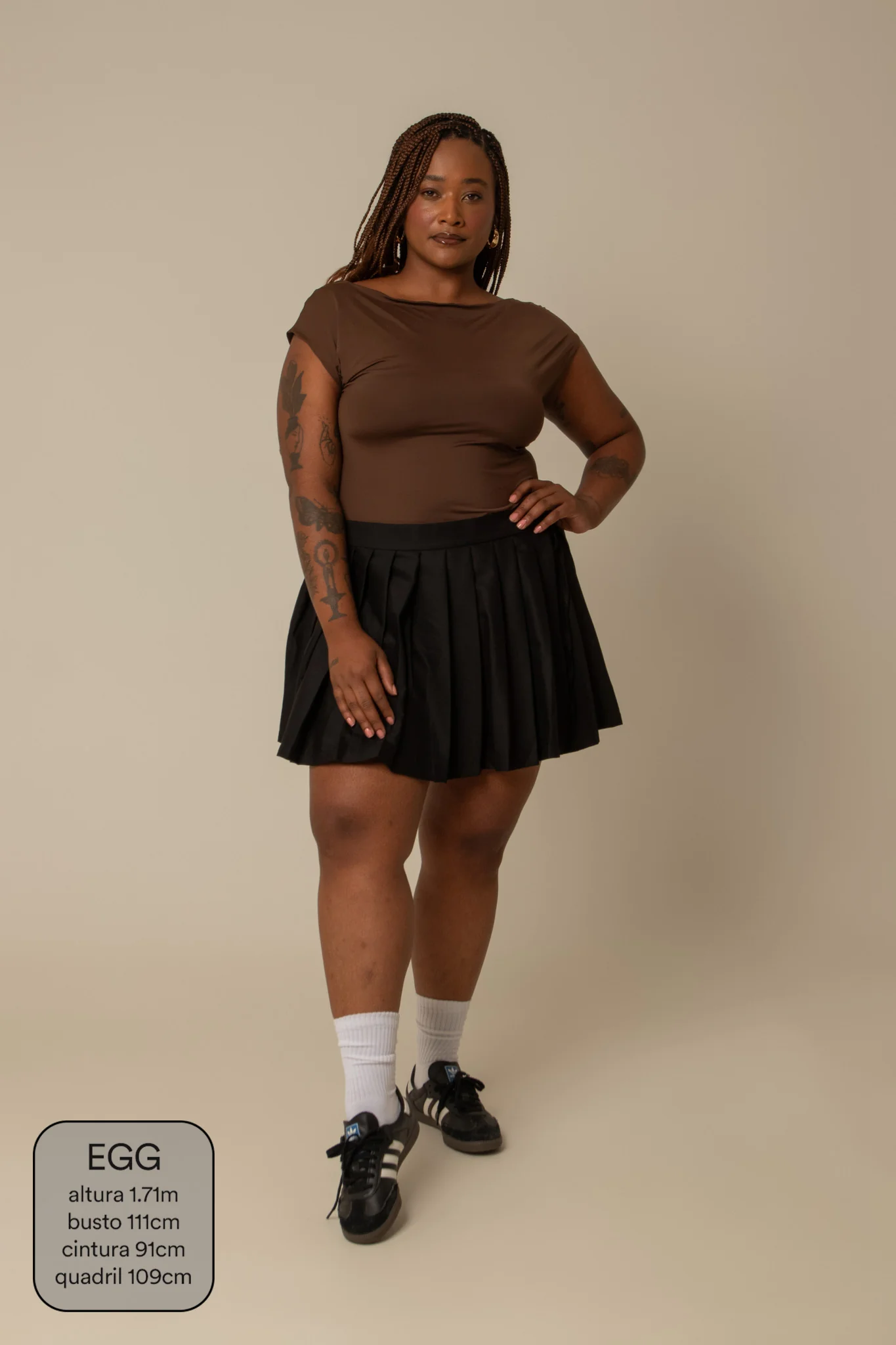 mini saia shorts plissada chefa - Image 35