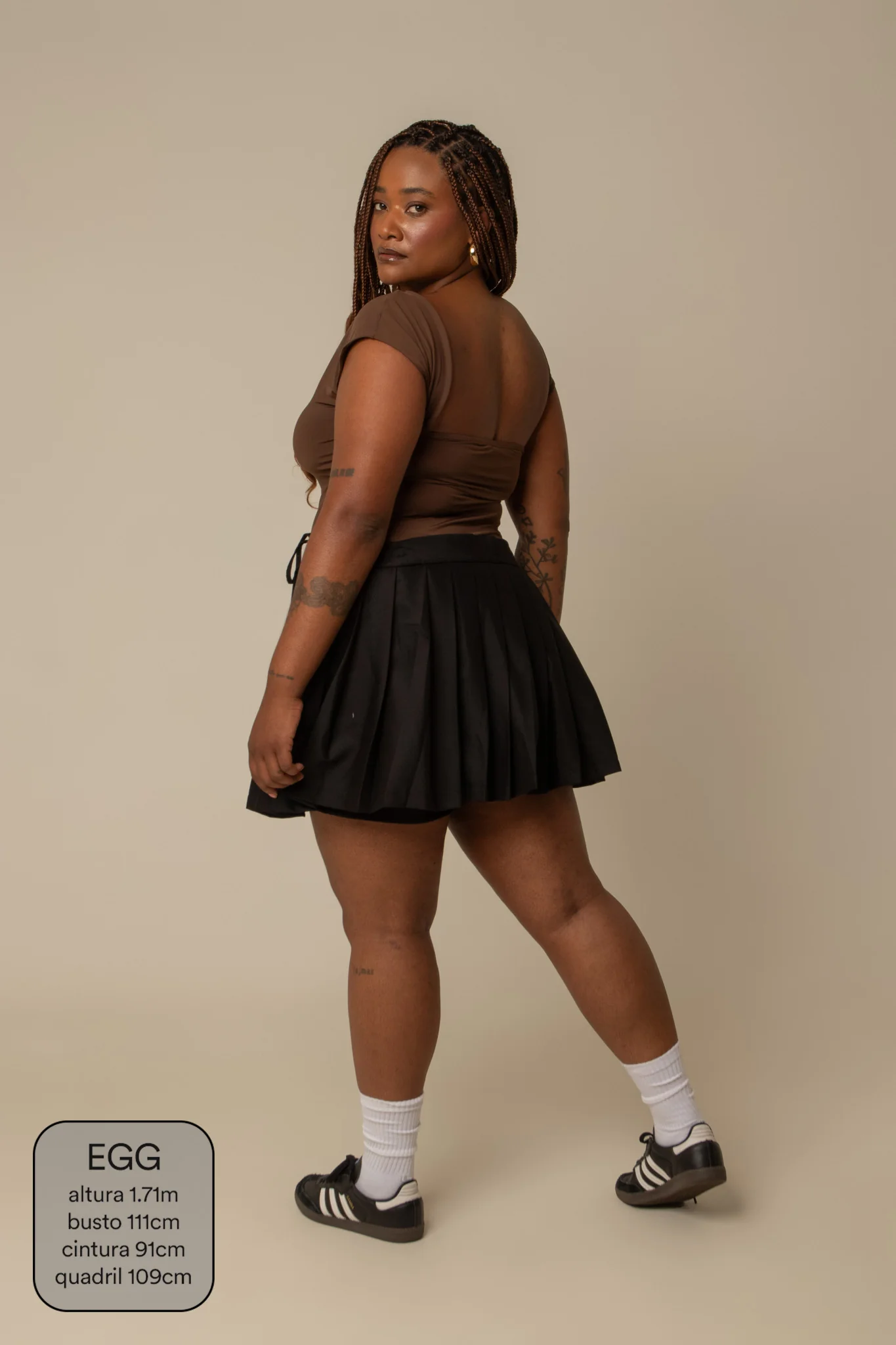 mini saia shorts plissada chefa - Image 38