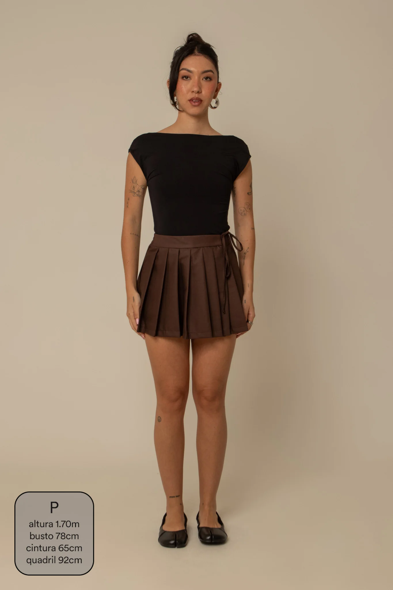 mini saia shorts plissada chefa - Image 41