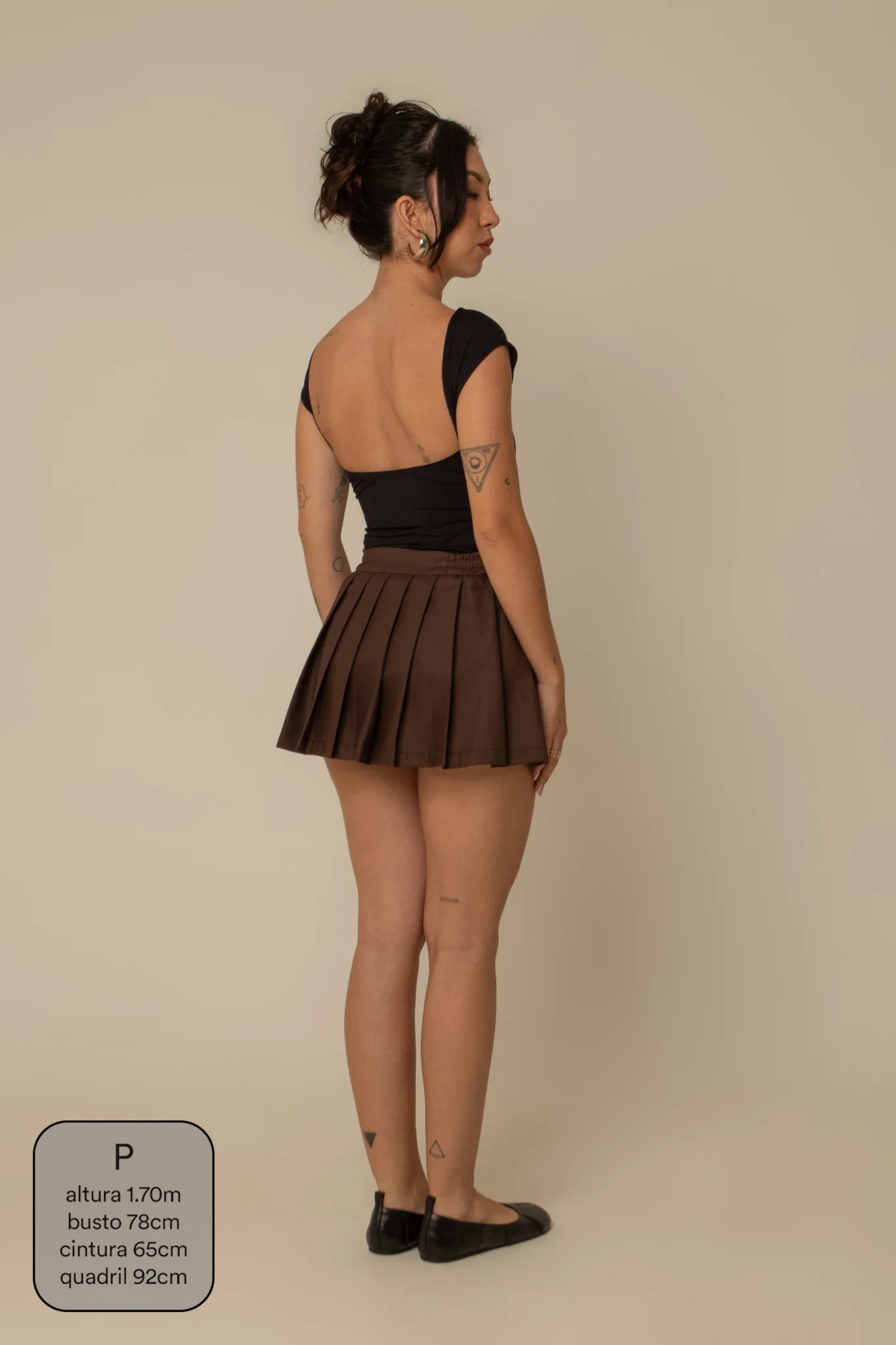 mini saia shorts plissada chefa - Image 45