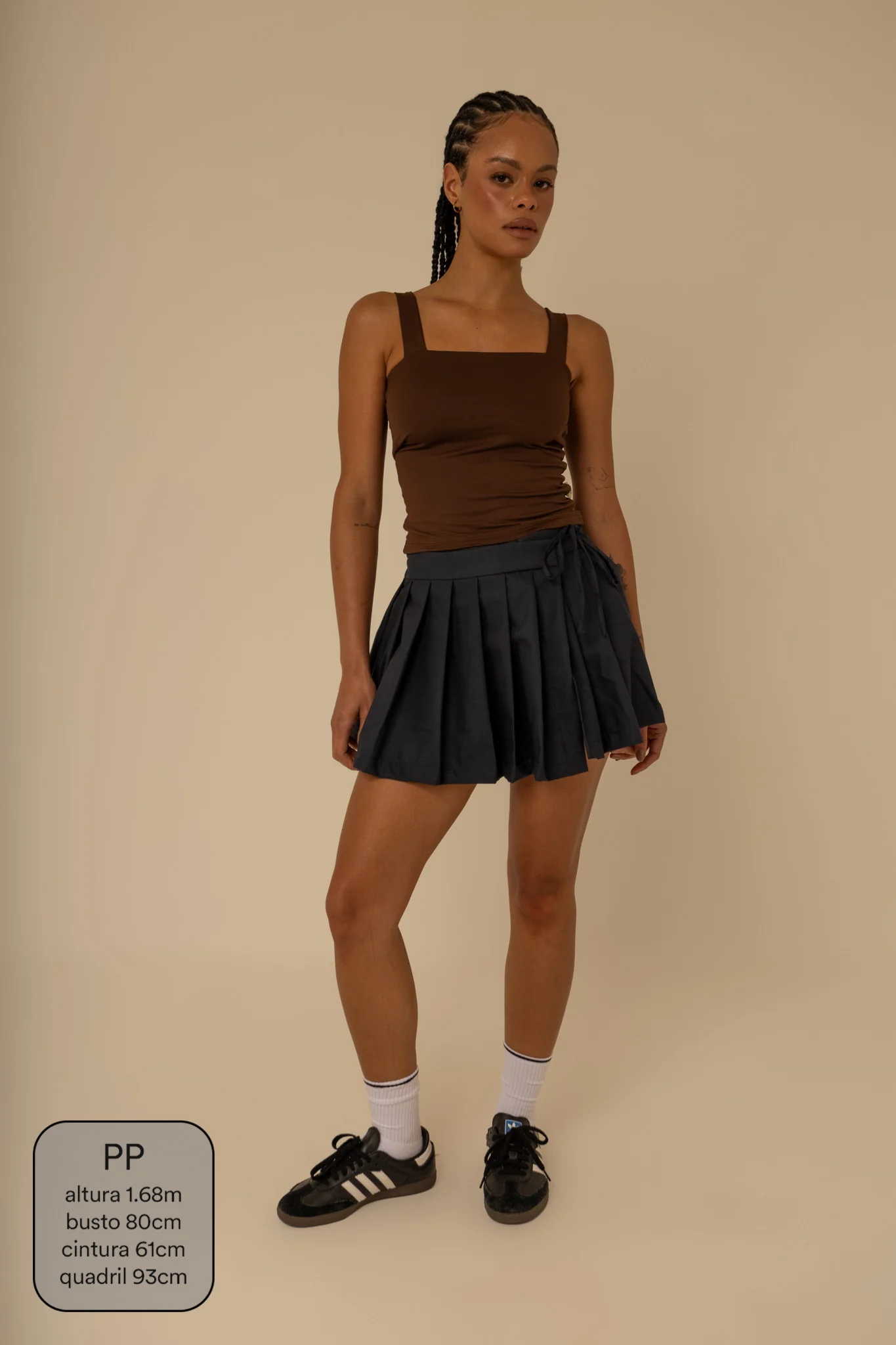 mini saia shorts plissada chefa - Image 56