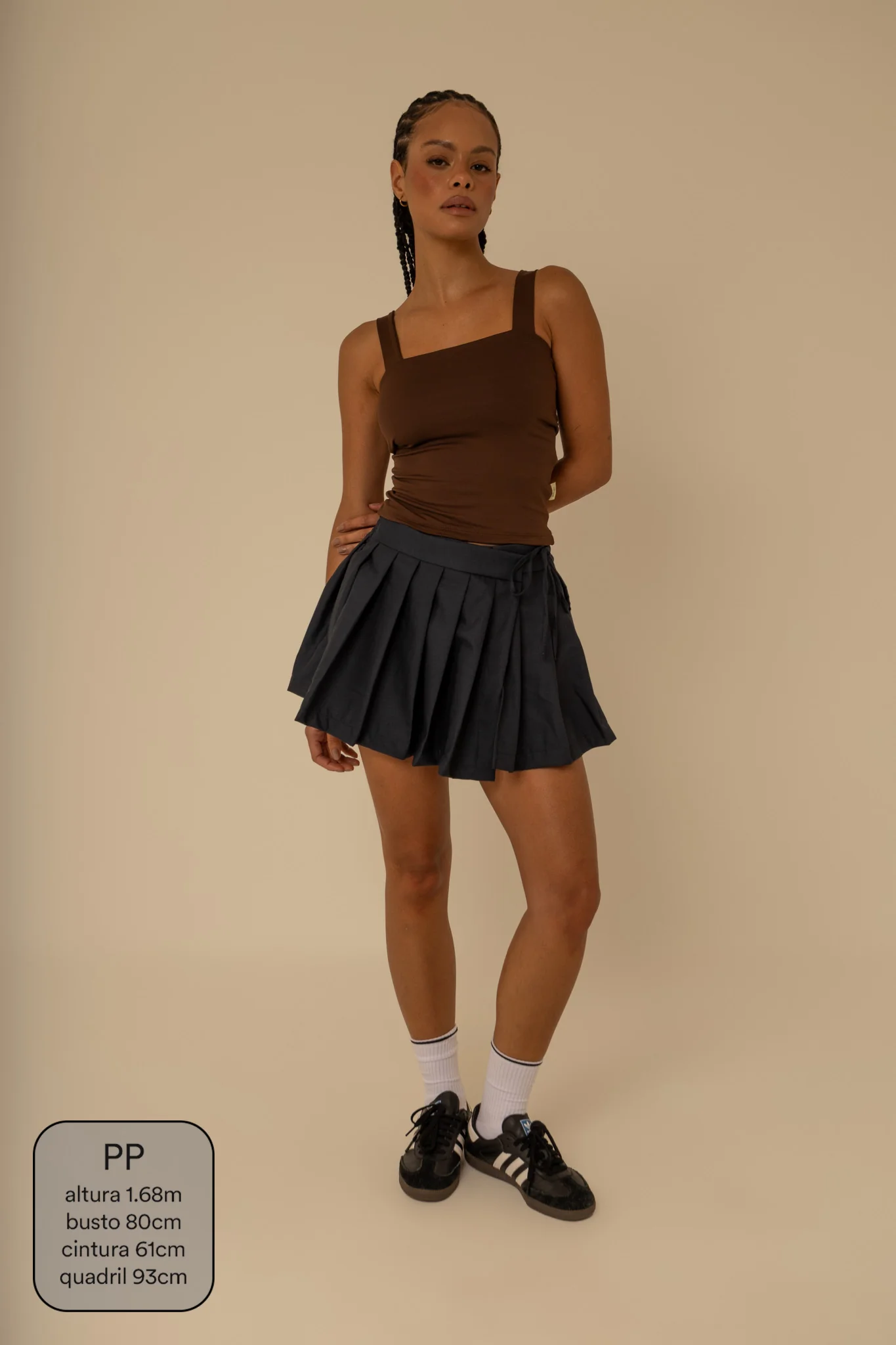 mini saia shorts plissada chefa - Image 57
