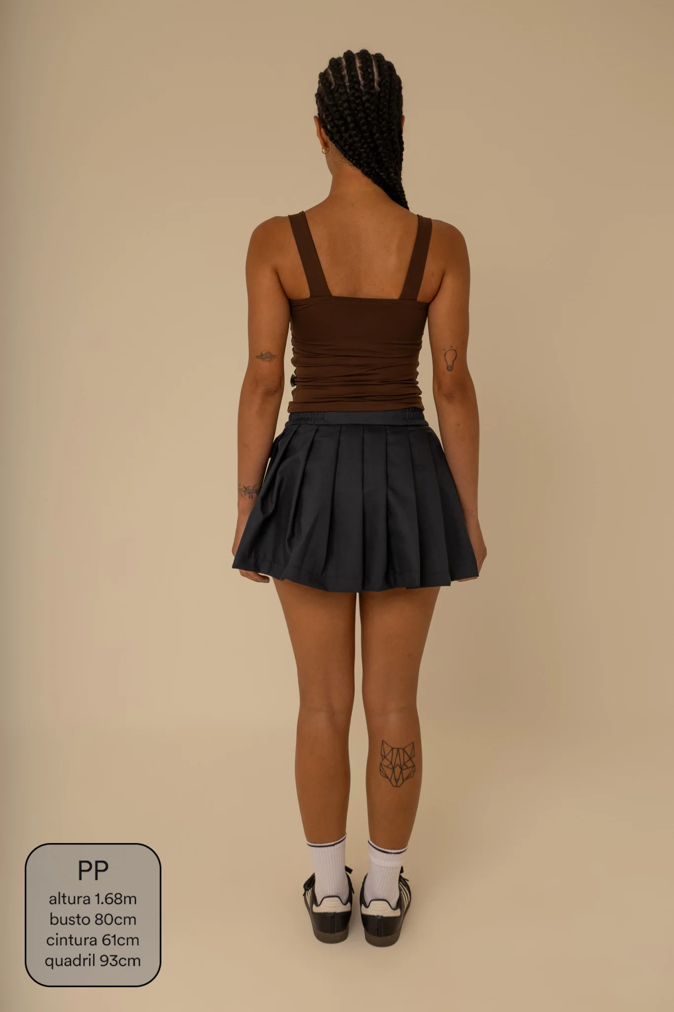 mini saia shorts plissada chefa - Image 58