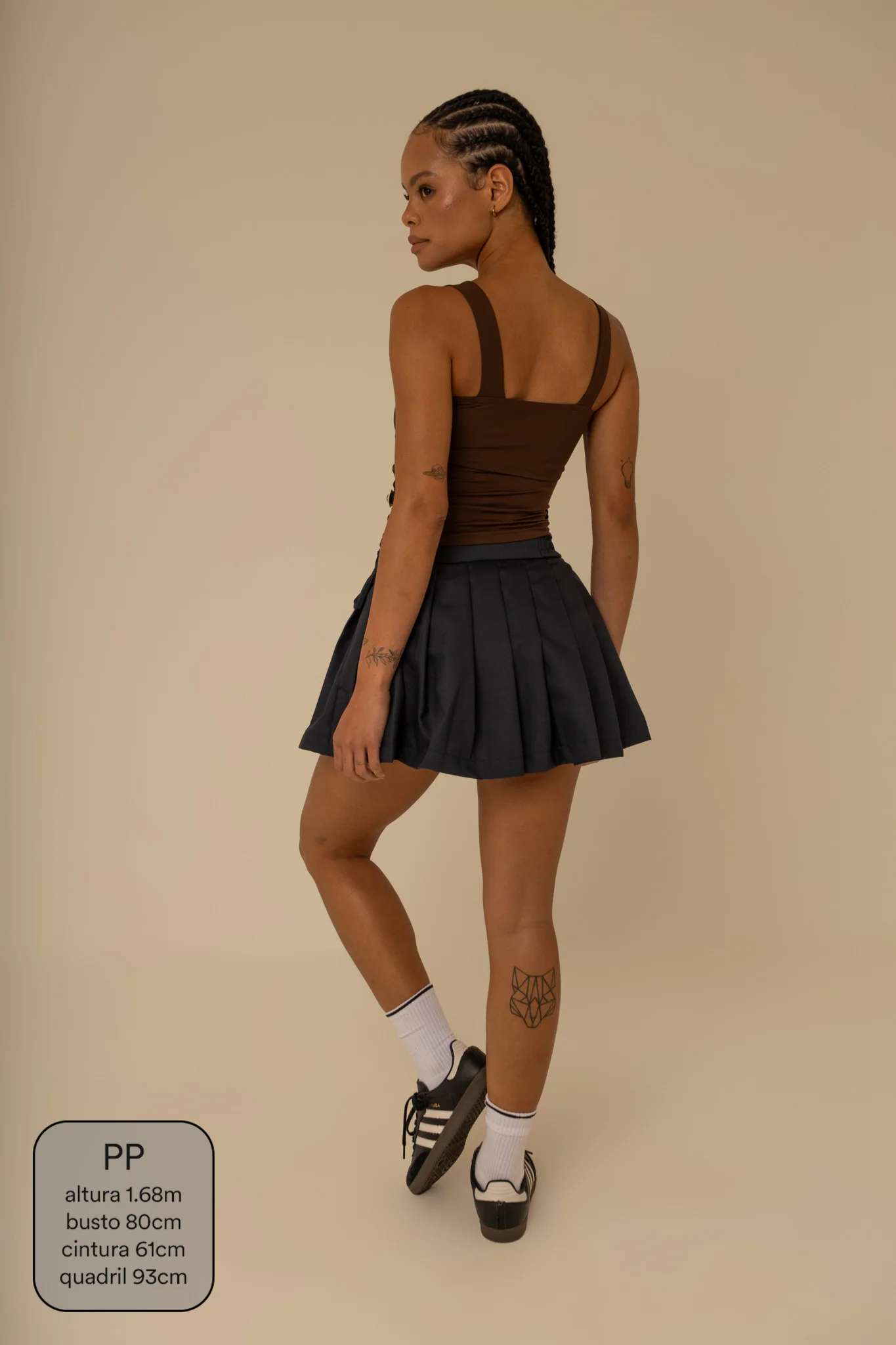 mini saia shorts plissada chefa - Image 59