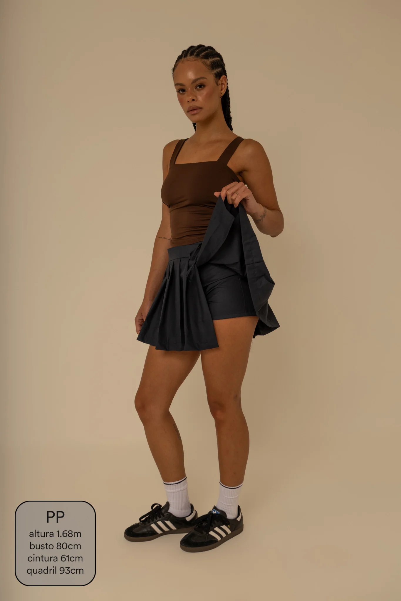 mini saia shorts plissada chefa - Image 60