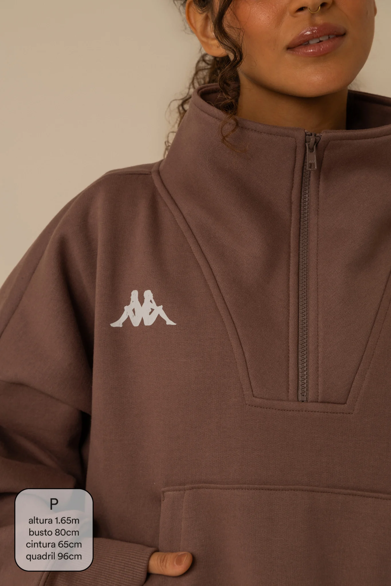 moletom gym babe lela & kappa | moletom oversized com zíper e bolsos - Image 14