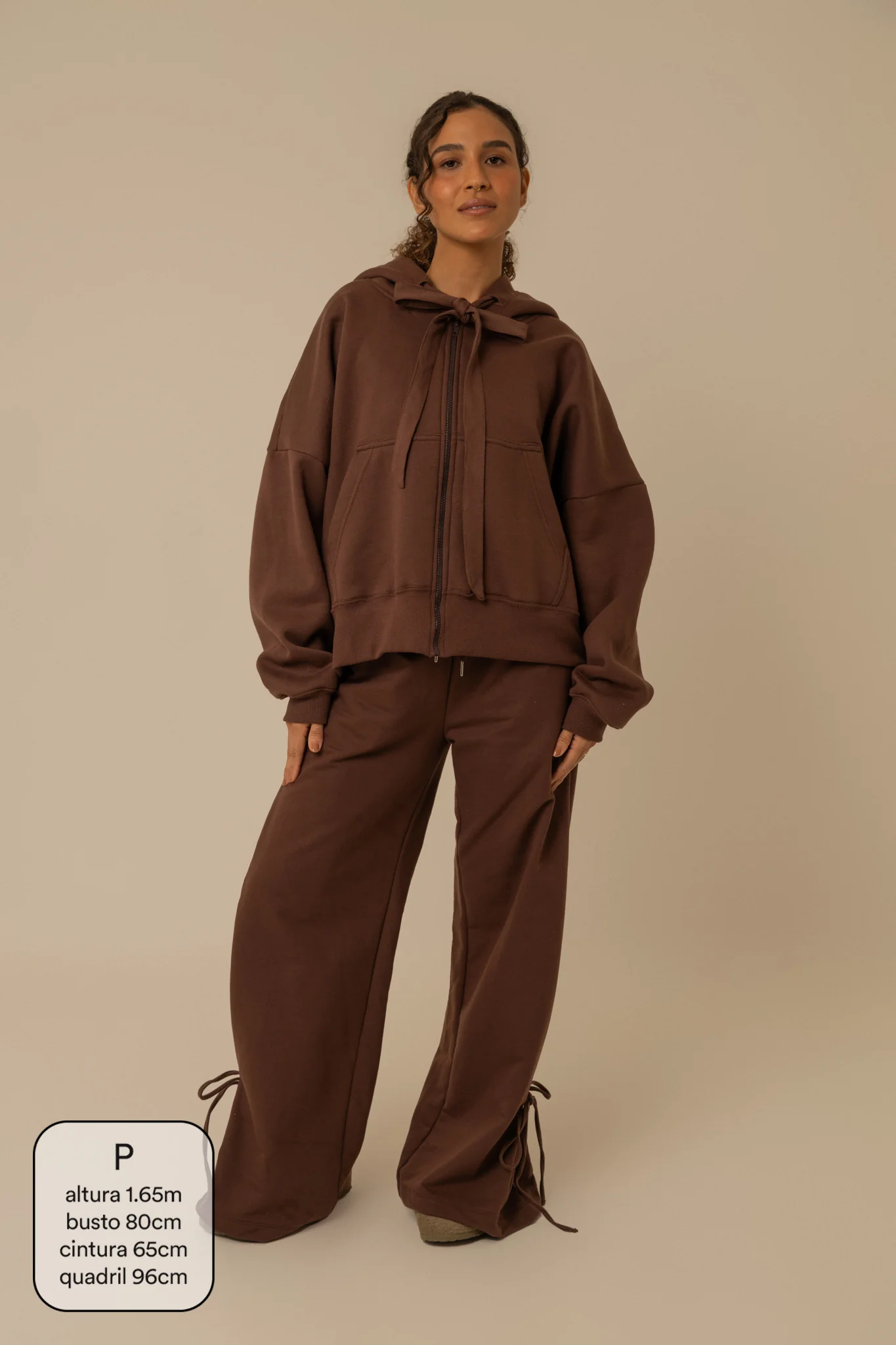 moletom laço cozy | moletom oversized feminino com capuz e zíper - Image 10