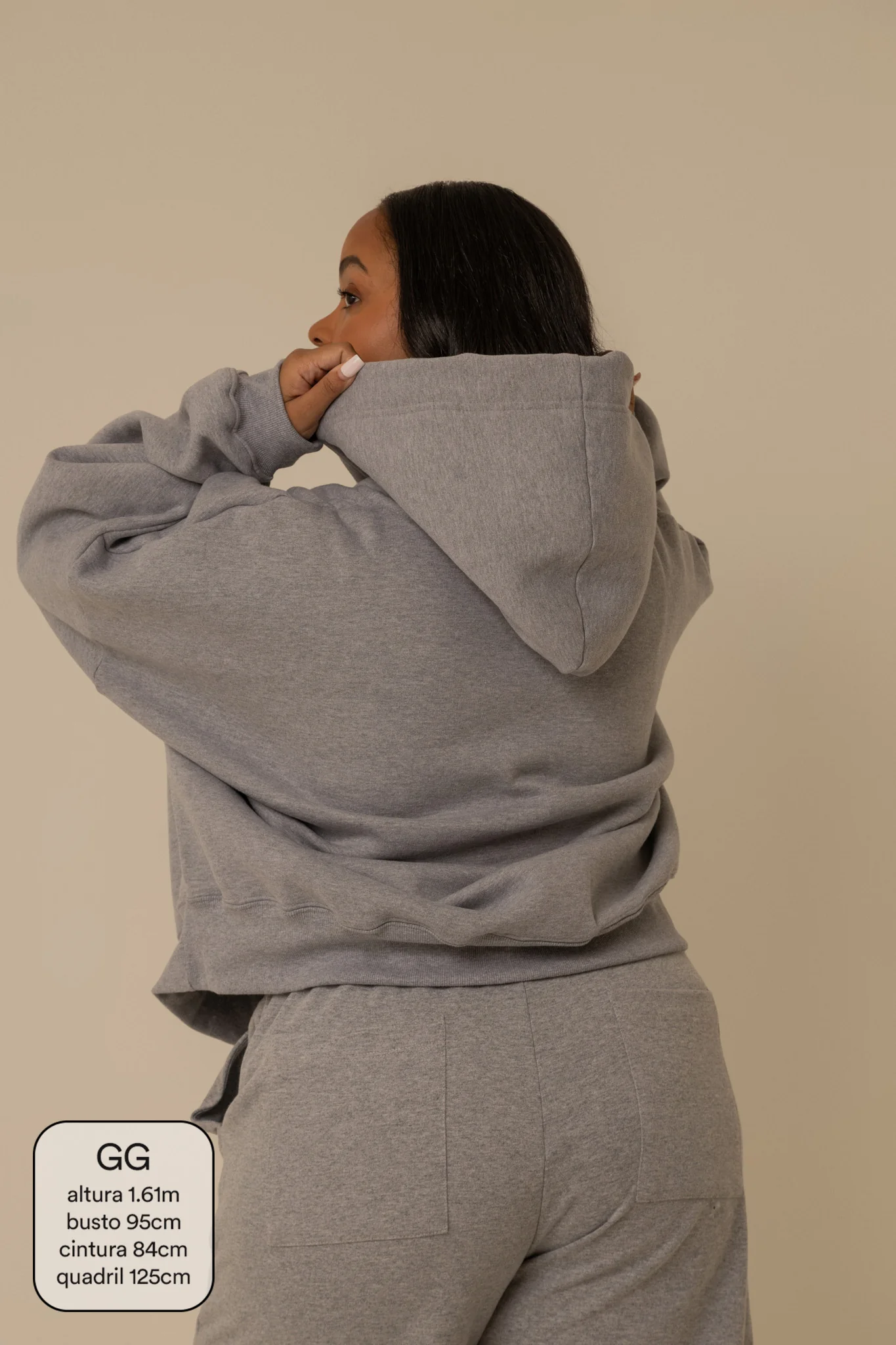 moletom laço cozy | moletom oversized feminino com capuz e zíper - Image 11