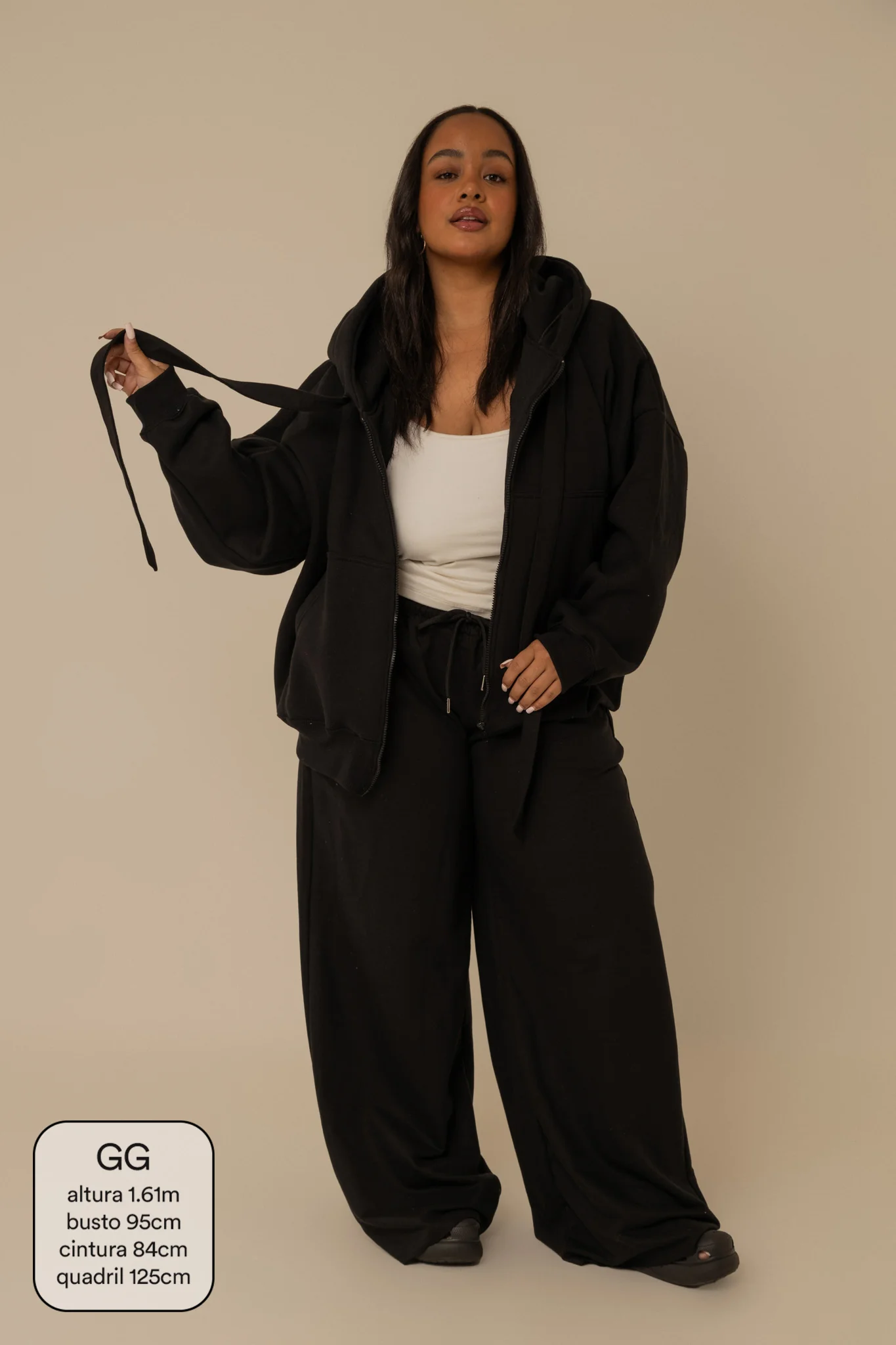 moletom laço cozy | moletom oversized feminino com capuz e zíper - Image 16