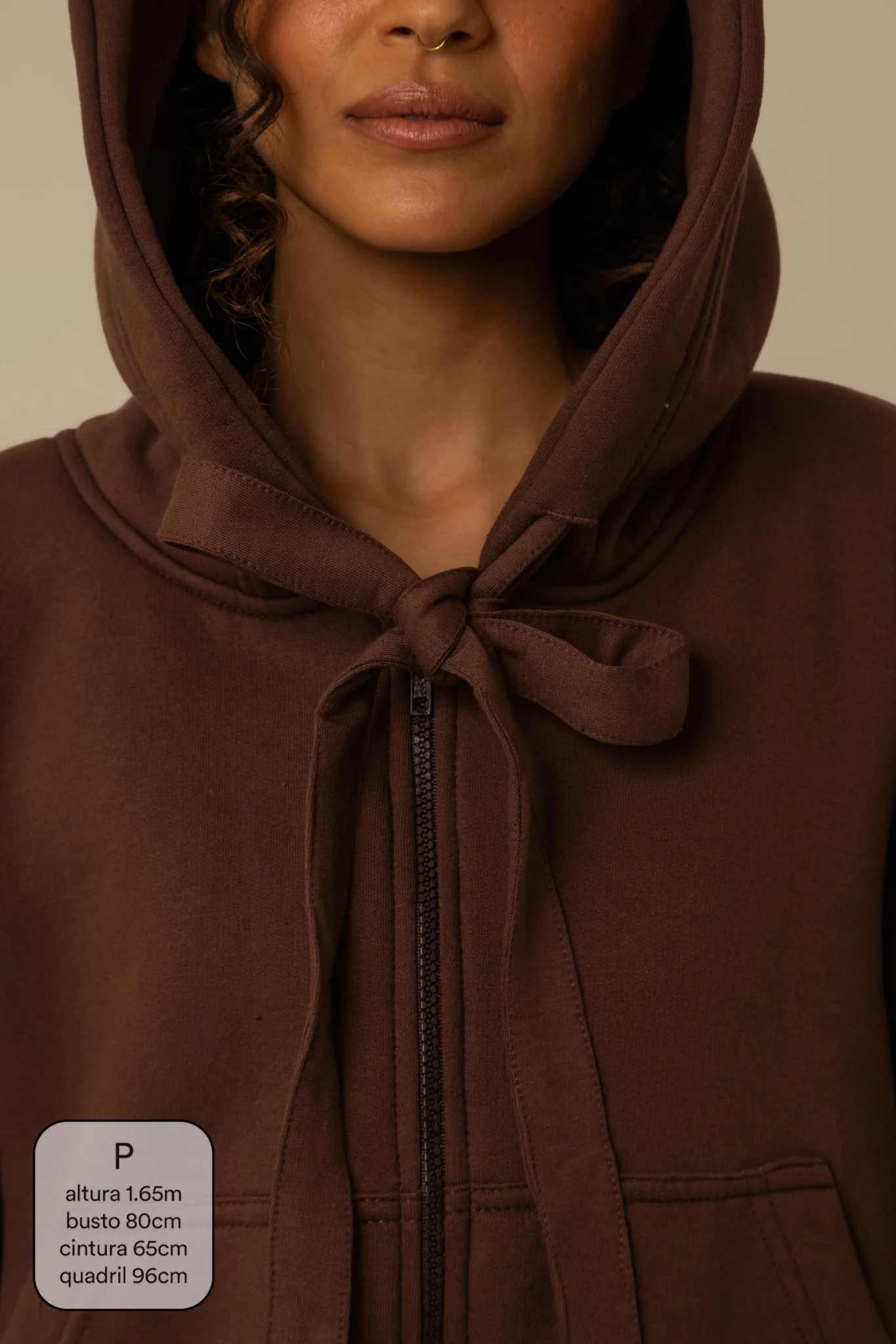 moletom laço cozy | moletom oversized feminino com capuz e zíper - Image 21