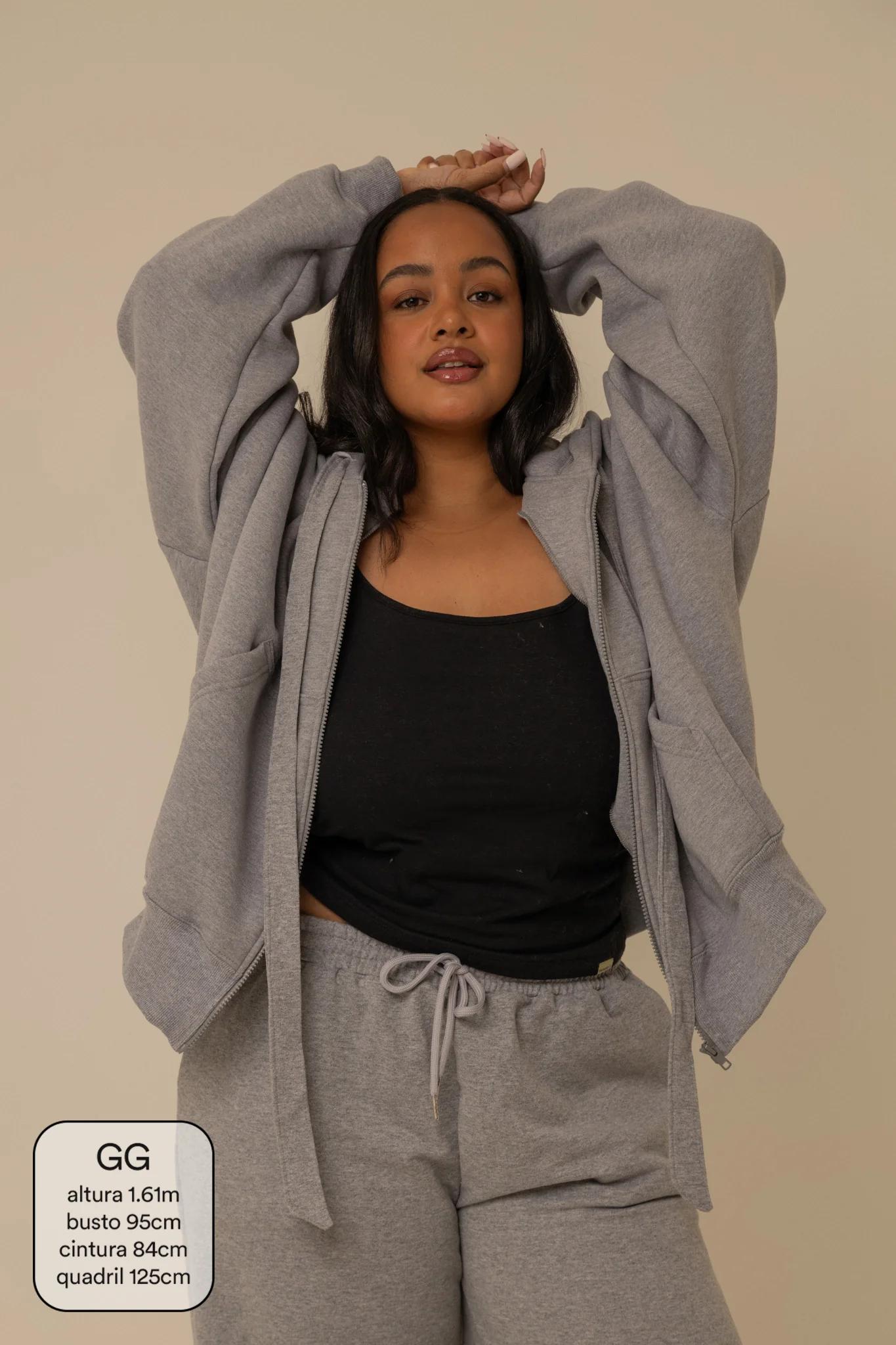 moletom laço cozy | moletom oversized feminino com capuz e zíper - Image 22