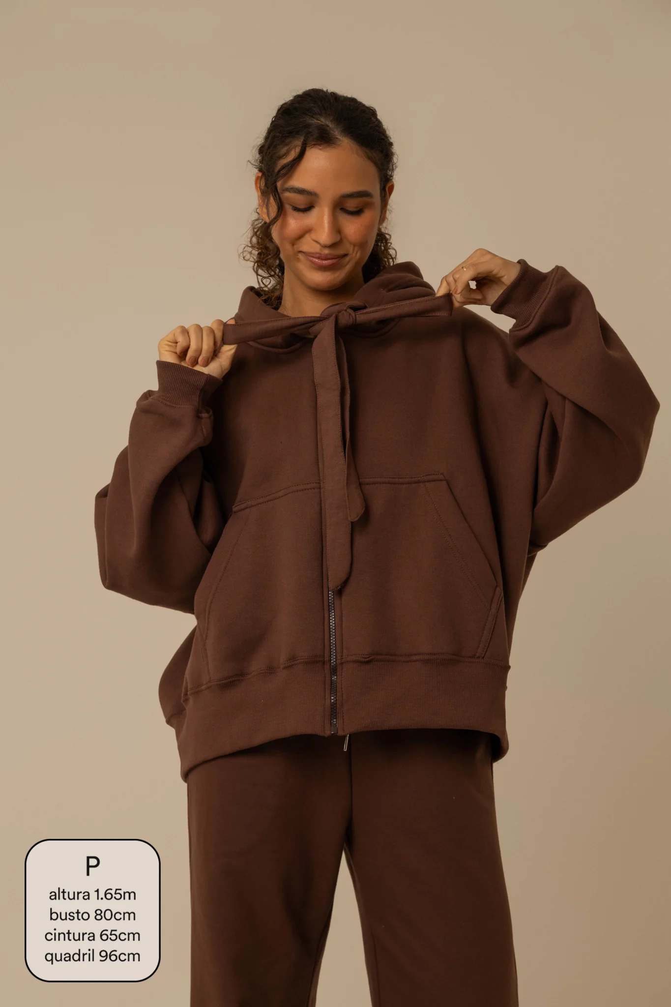 moletom laço cozy | moletom oversized feminino com capuz e zíper - Image 23