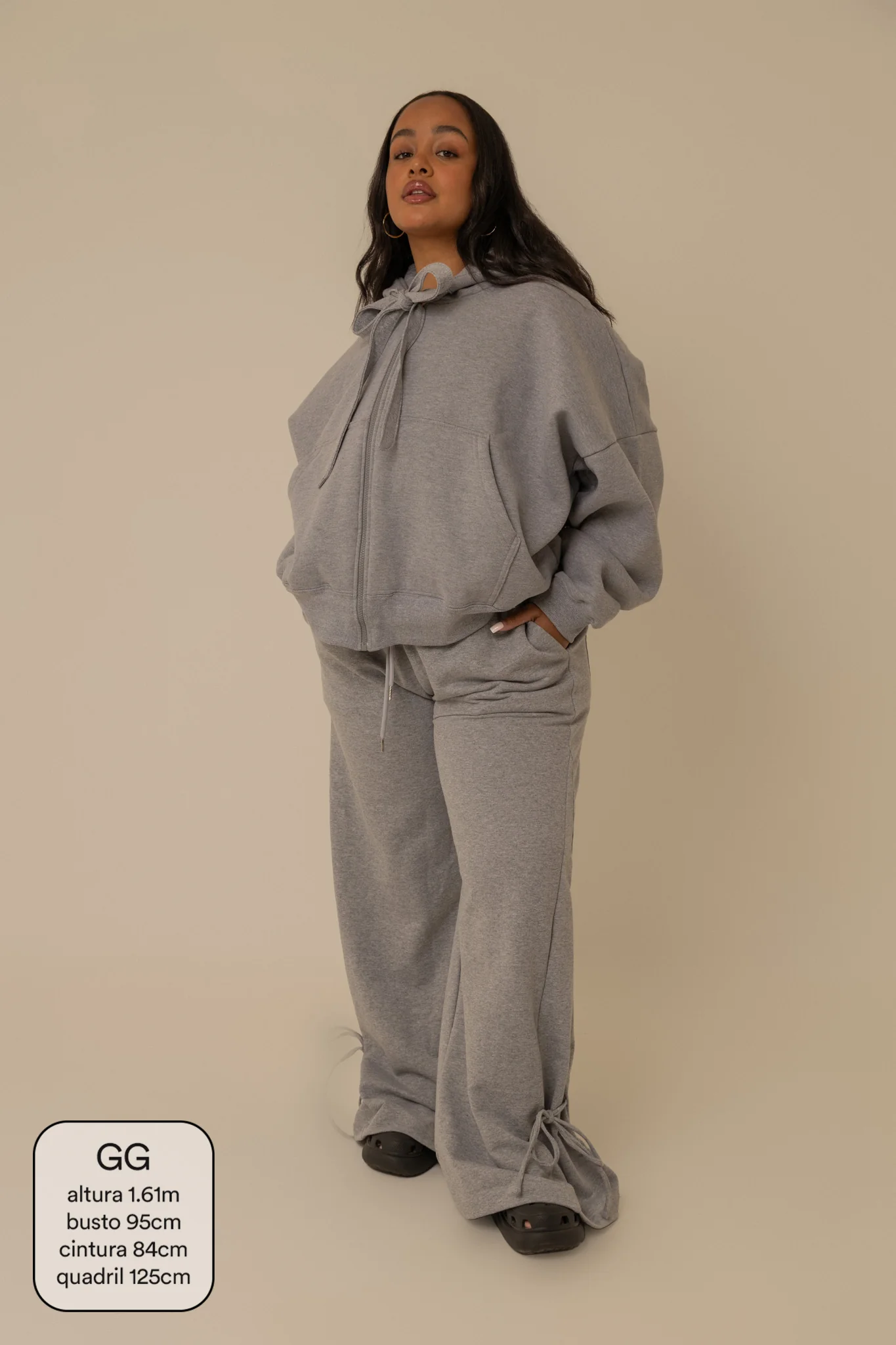 moletom laço cozy | moletom oversized feminino com capuz e zíper - Image 26