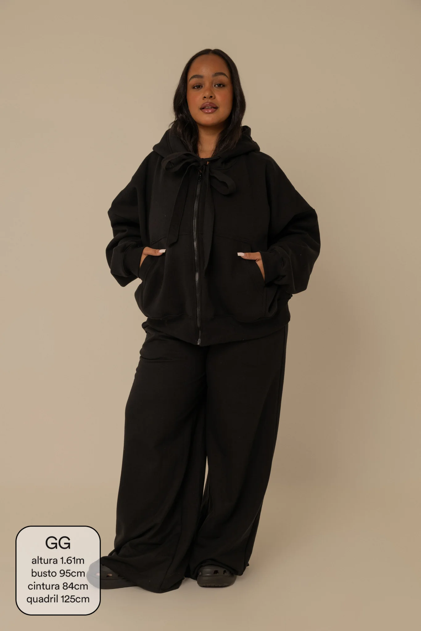 moletom laço cozy | moletom oversized feminino com capuz e zíper - Image 30