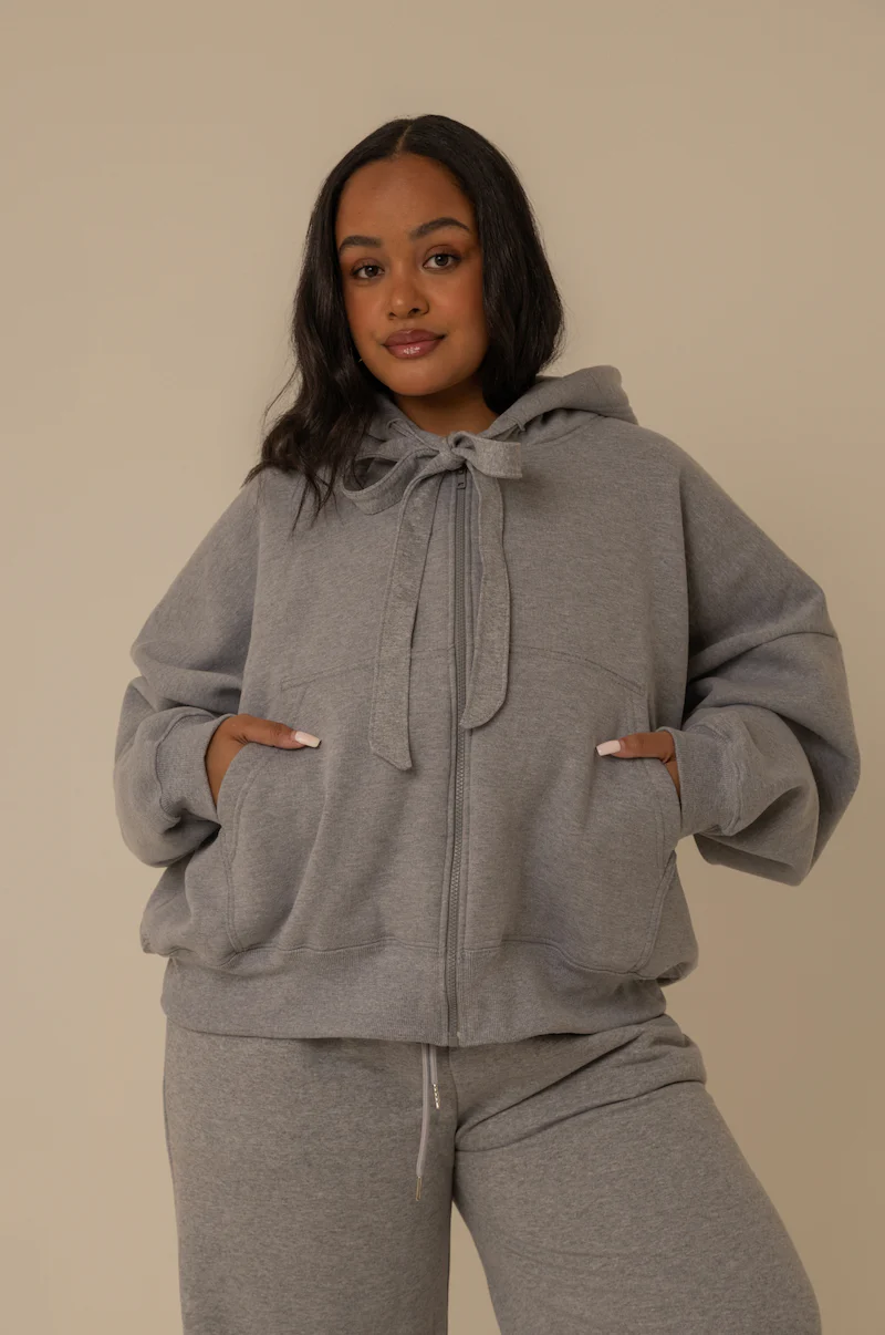 moletom laço cozy | moletom oversized feminino com capuz e zíper - Image 8
