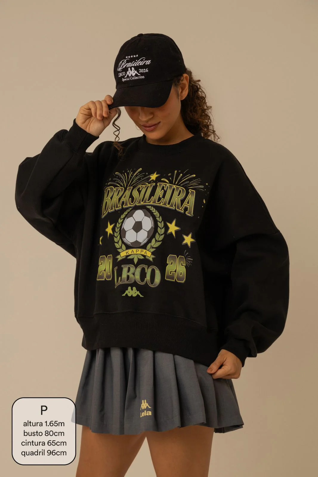 moletom oversized brasileira lela & kappa | moletom sem capuz felpado - Image 3