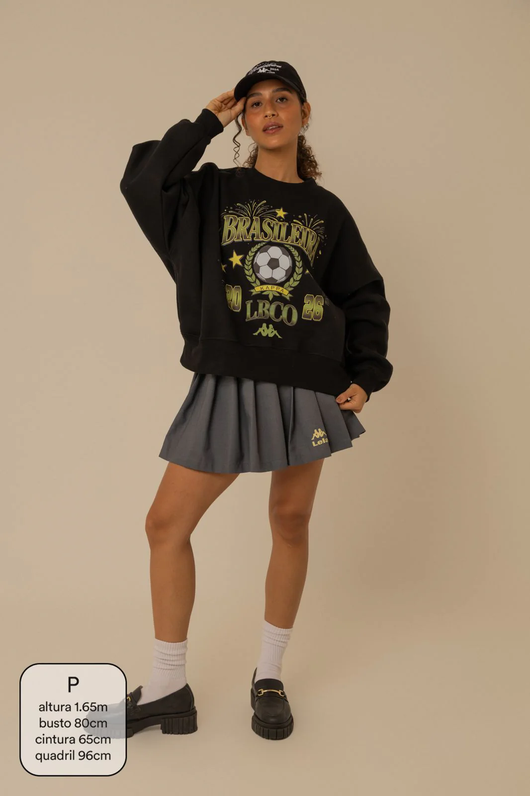 moletom oversized brasileira lela & kappa | moletom sem capuz felpado - Image 4