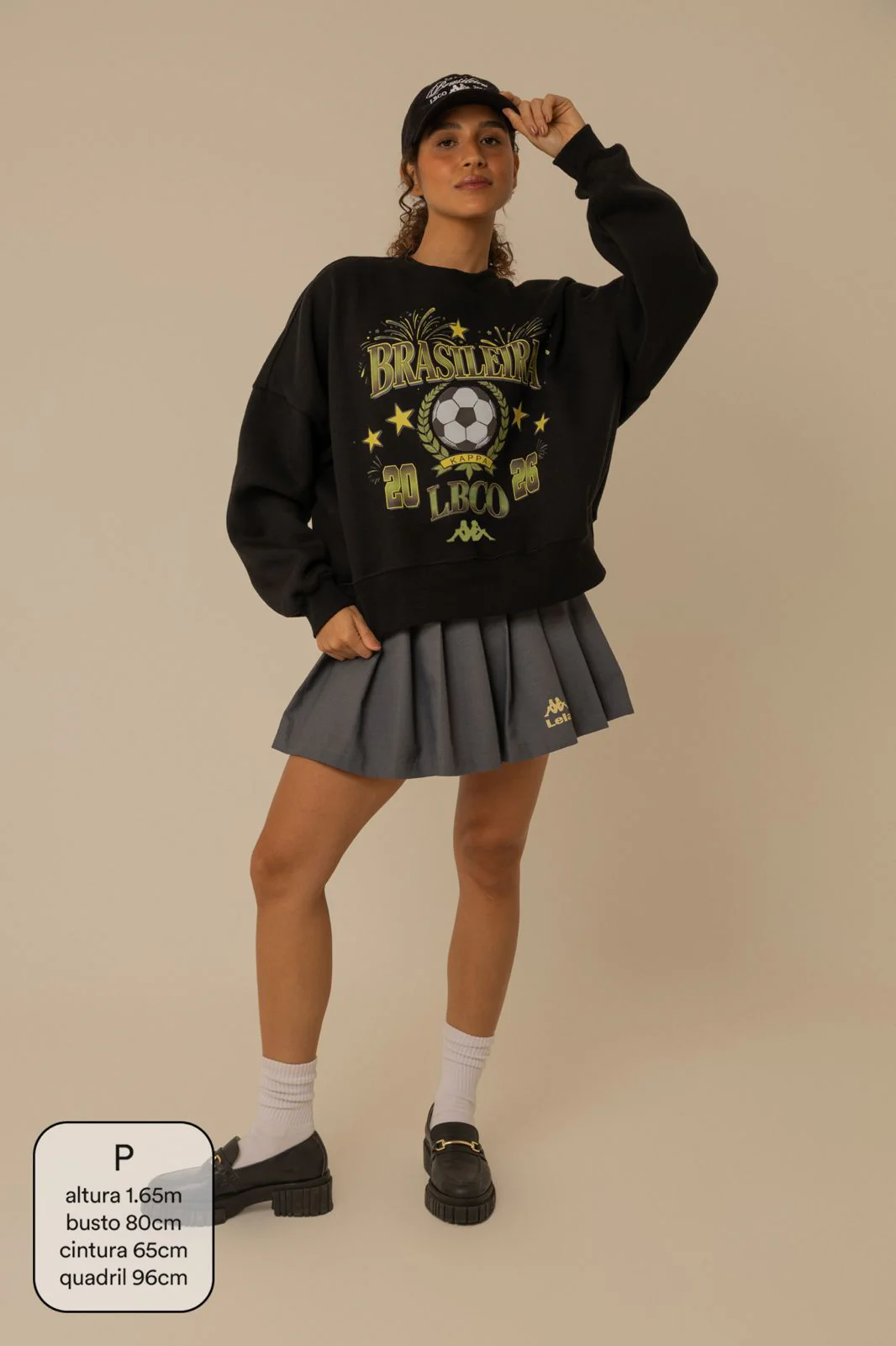 moletom oversized brasileira lela & kappa | moletom sem capuz felpado - Image 6