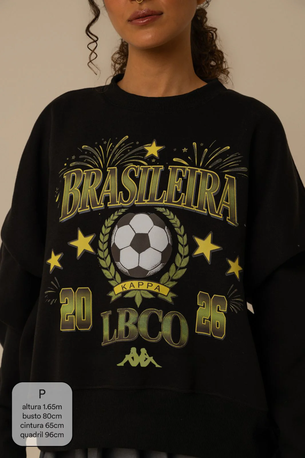moletom oversized brasileira lela & kappa | moletom sem capuz felpado - Image 7