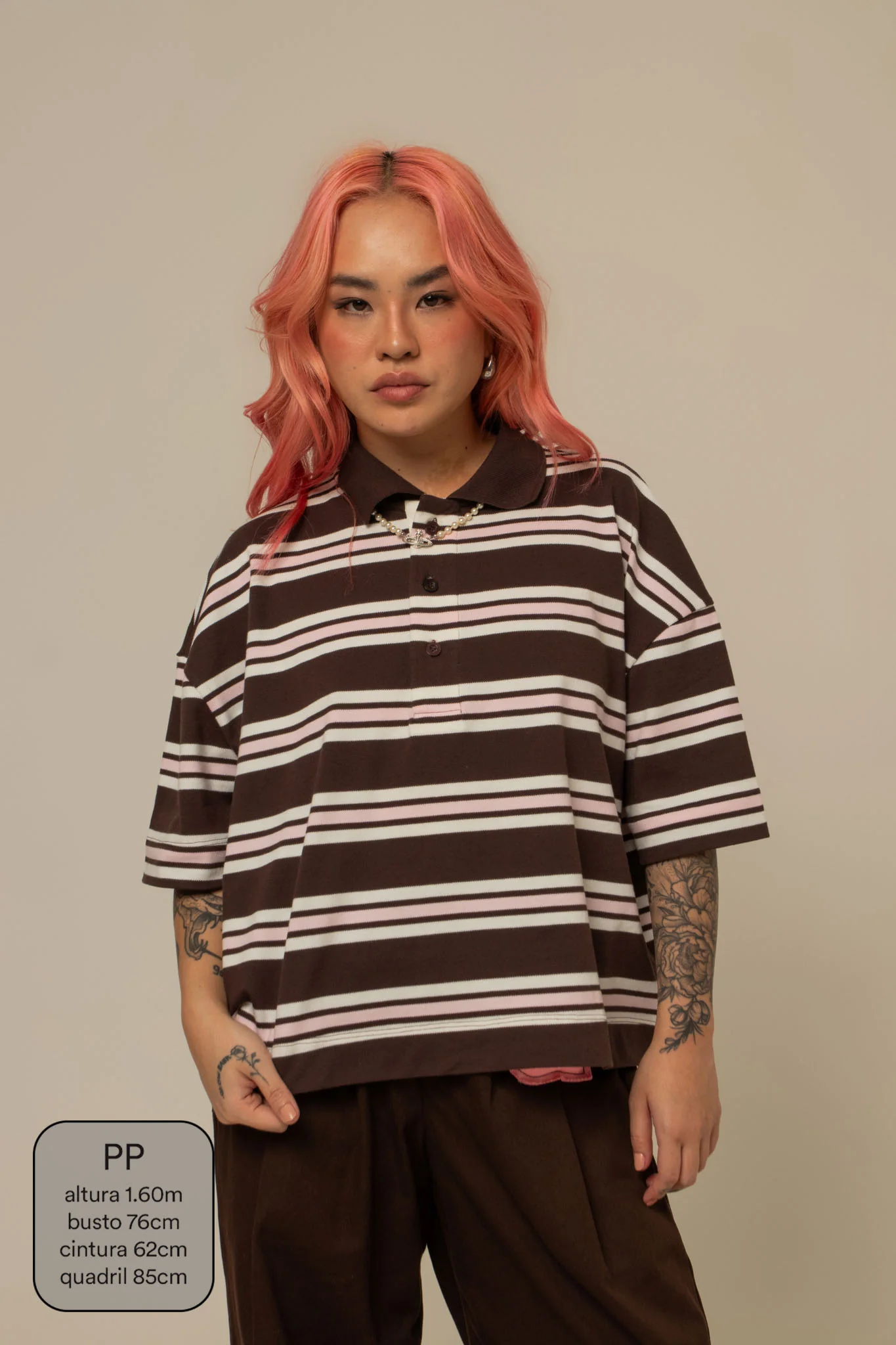 polo listrada oversized manga curta luv - Image 13