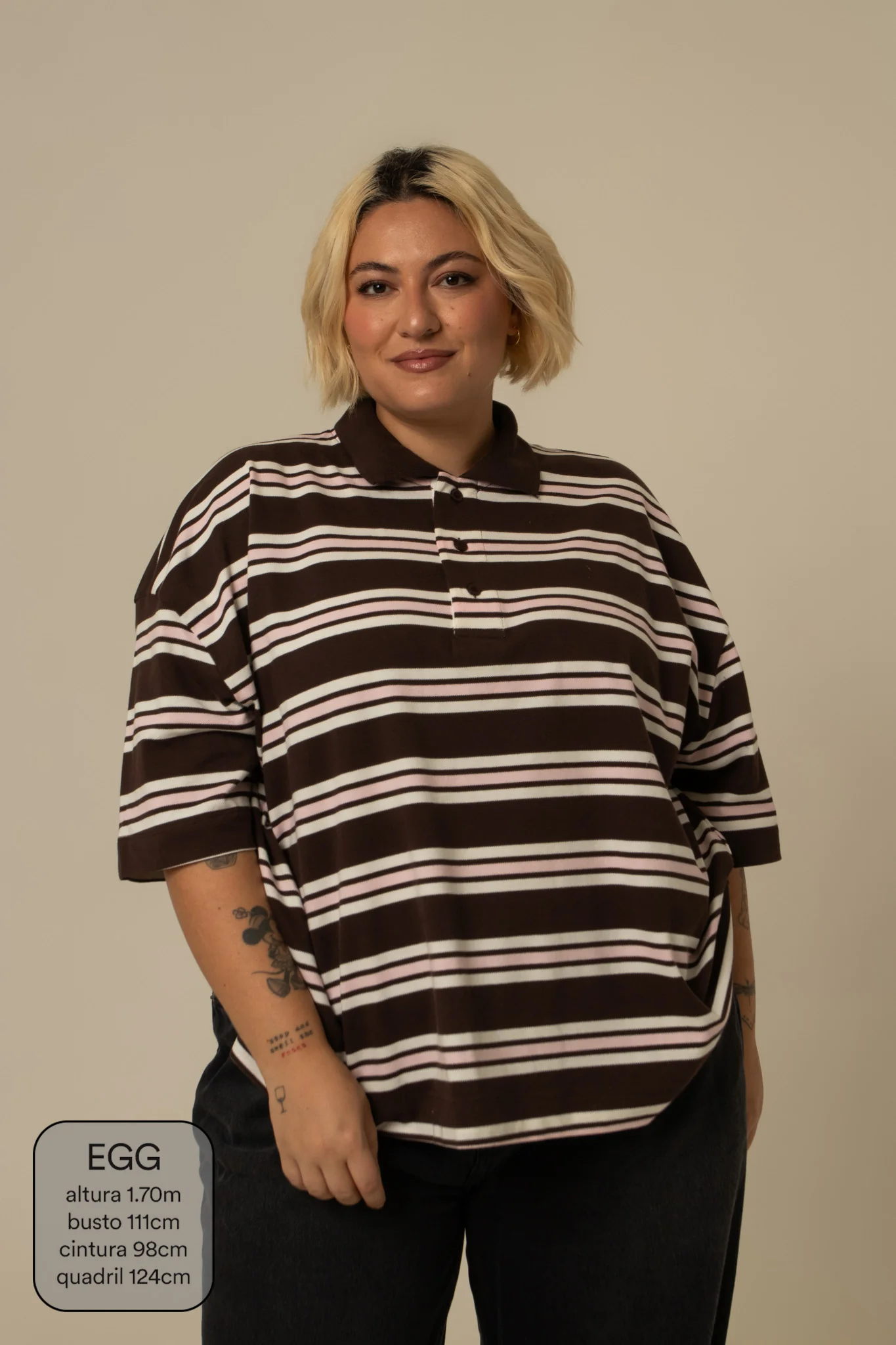 polo listrada oversized manga curta luv - Image 15