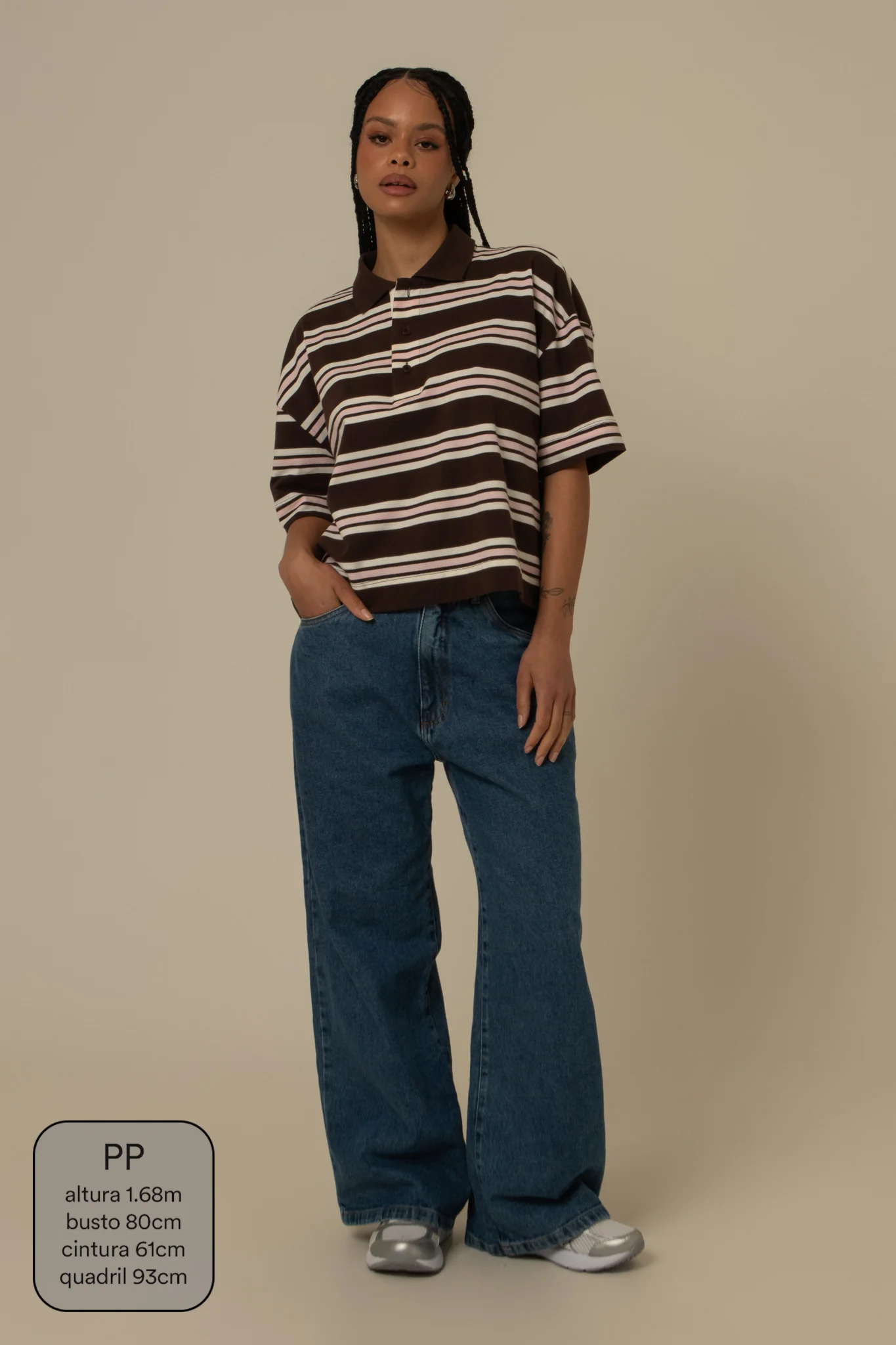 polo listrada oversized manga curta luv - Image 19