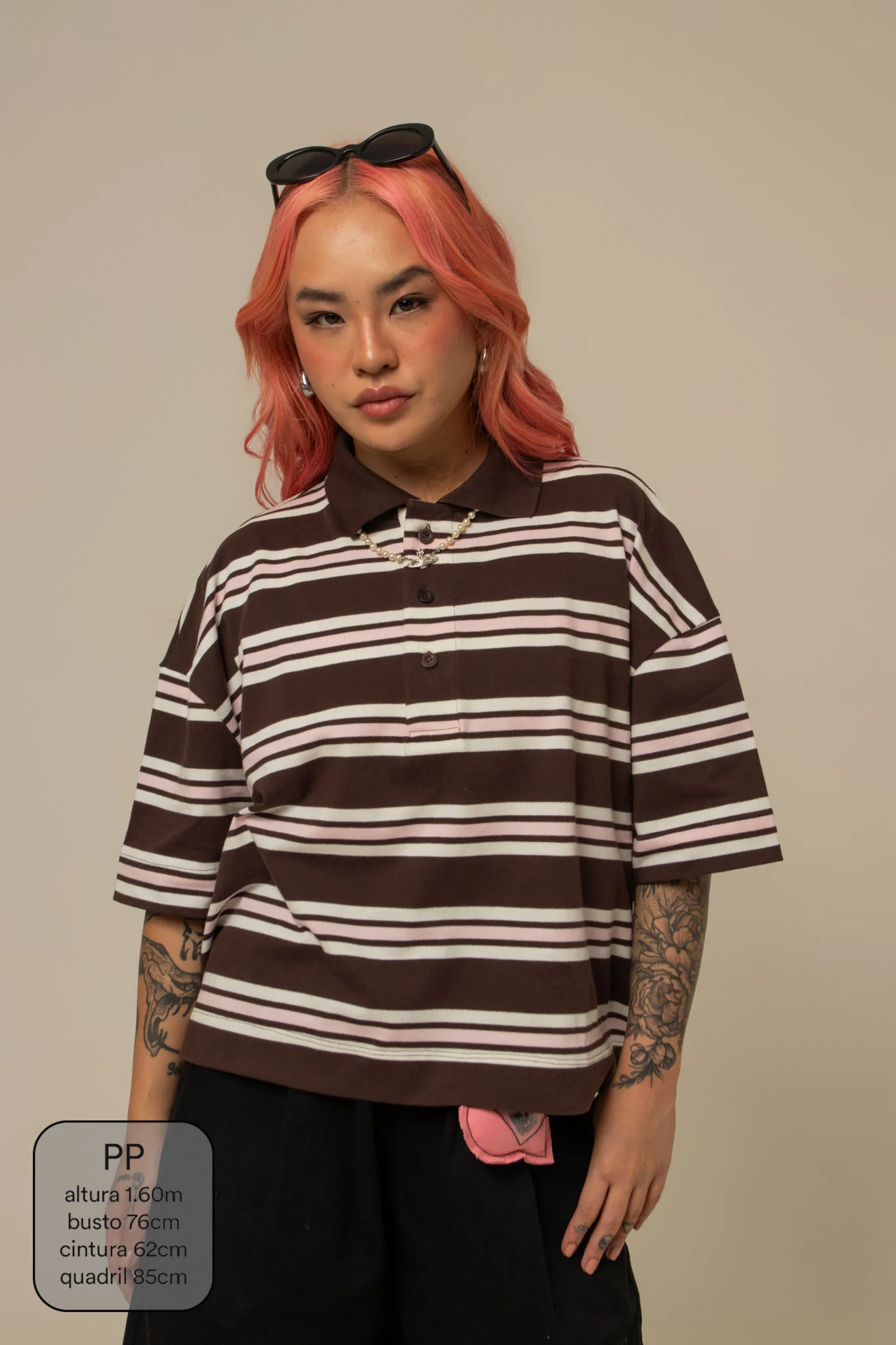 polo listrada oversized manga curta luv - Image 24