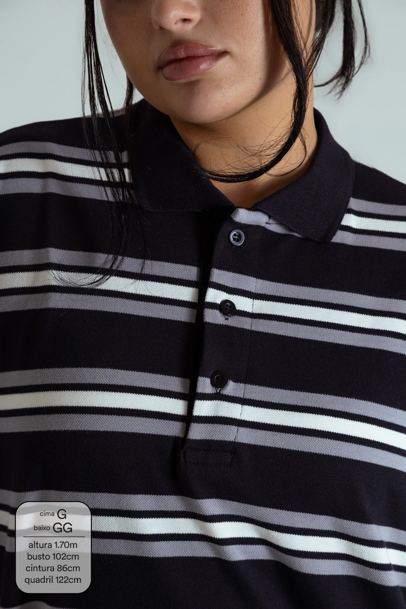 polo listrada oversized manga curta luv - Image 12