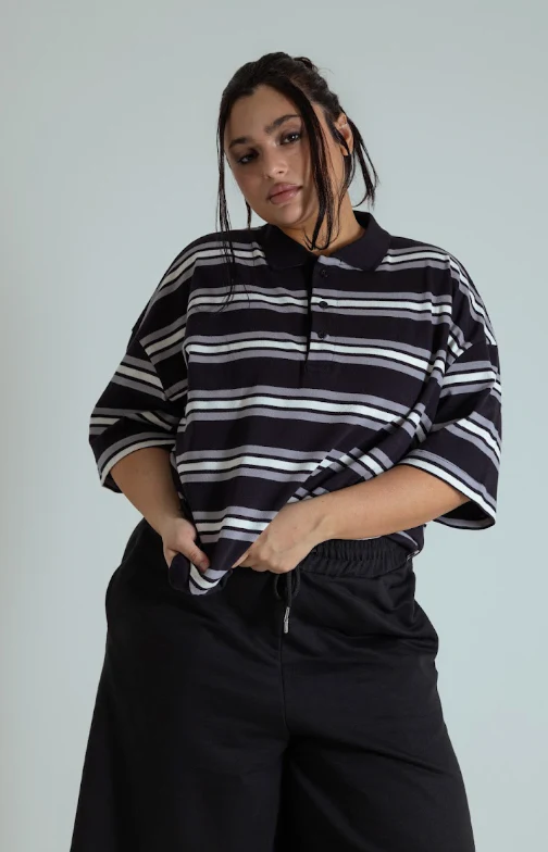 polo listrada oversized manga curta luv - Image 5