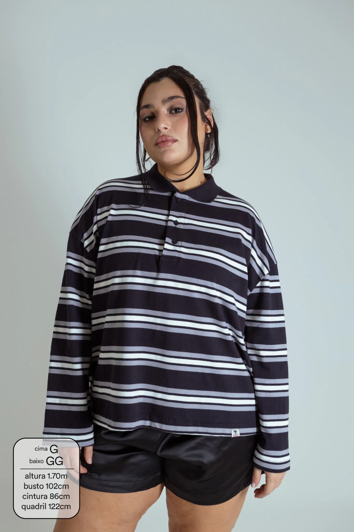 polo listrada oversized manga longa luv - Image 12