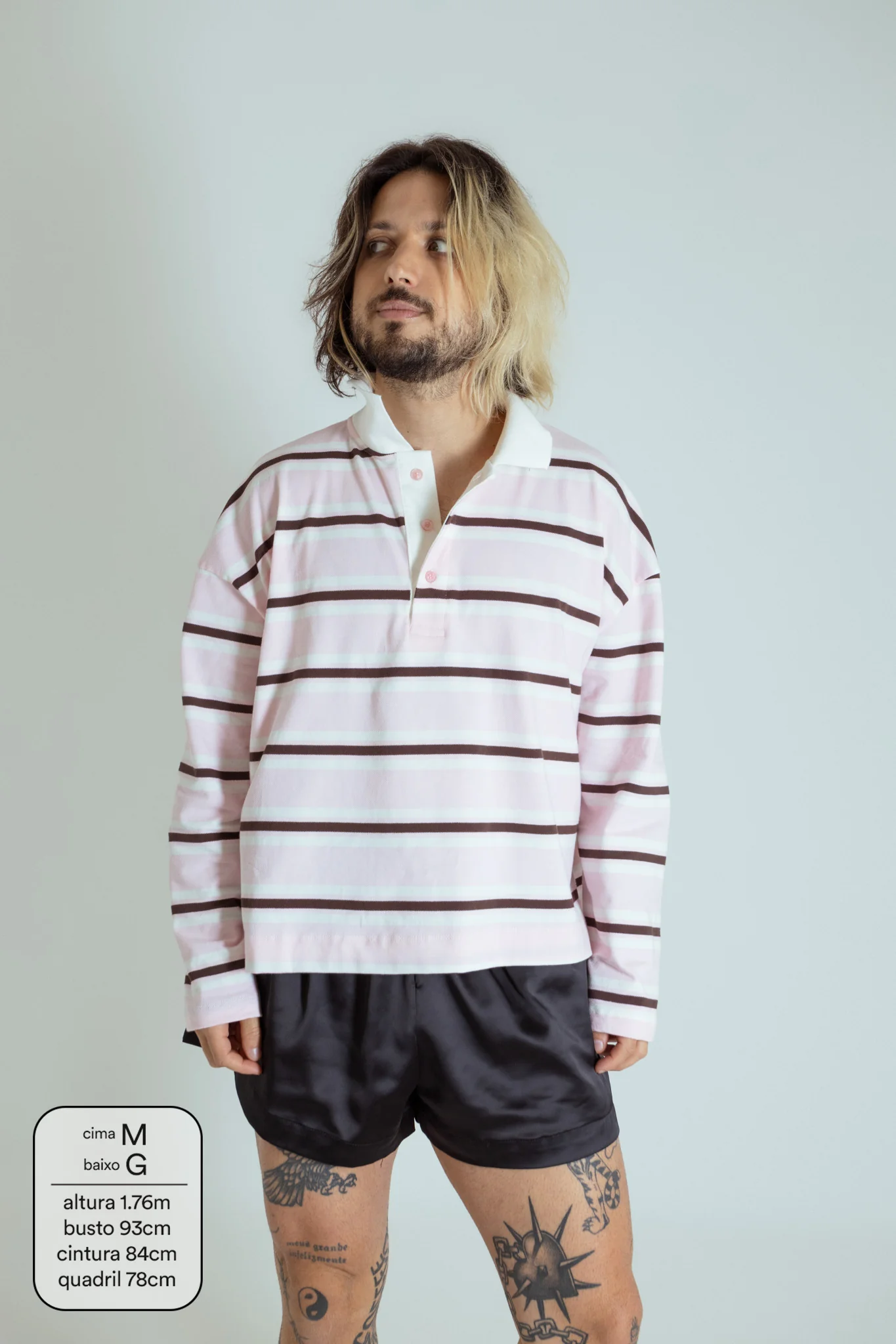 polo listrada oversized manga longa luv - Image 5