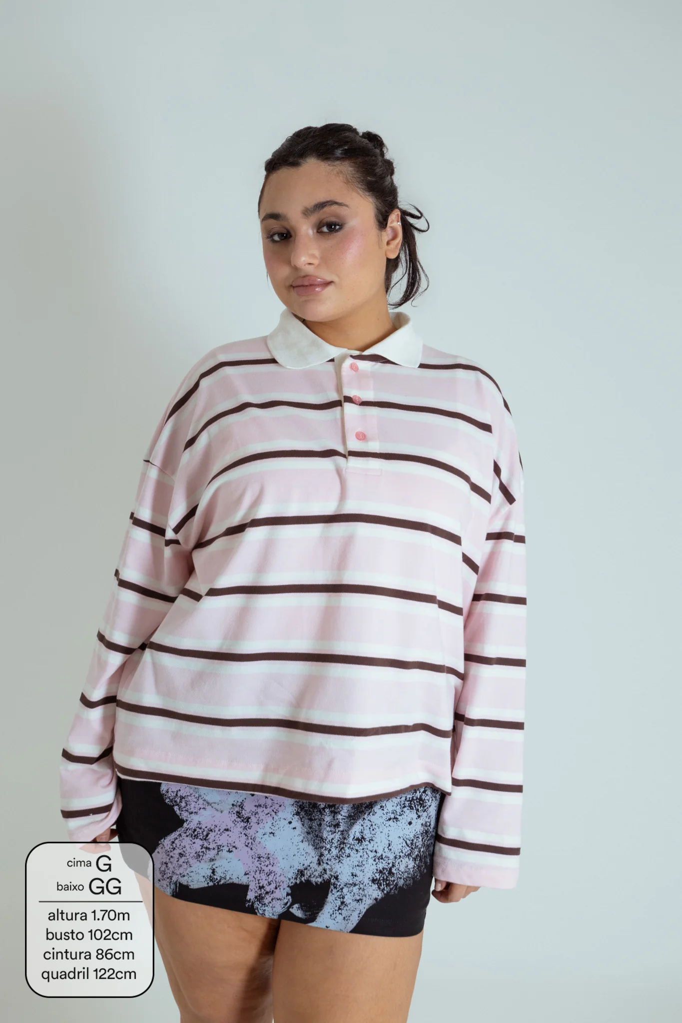 polo listrada oversized manga longa luv - Image 9