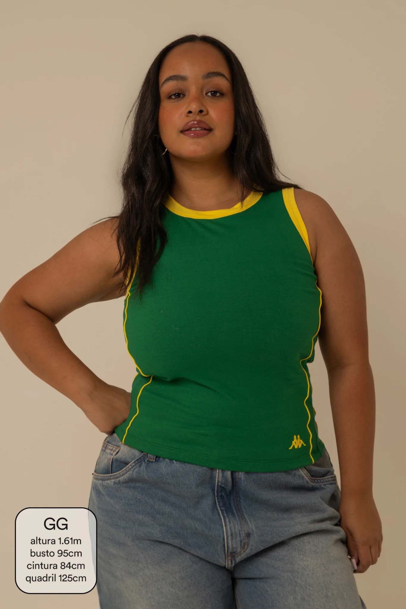 regata verde e amarela lela & kappa | regata feminina cores do brasil - Image 14