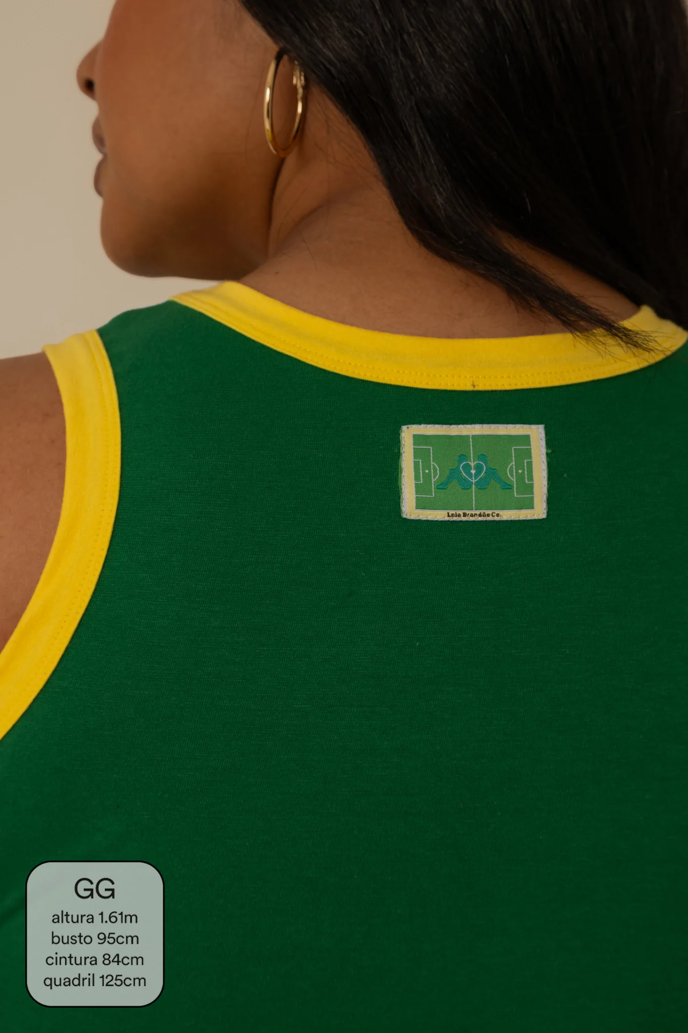 regata verde e amarela lela & kappa | regata feminina cores do brasil - Image 16