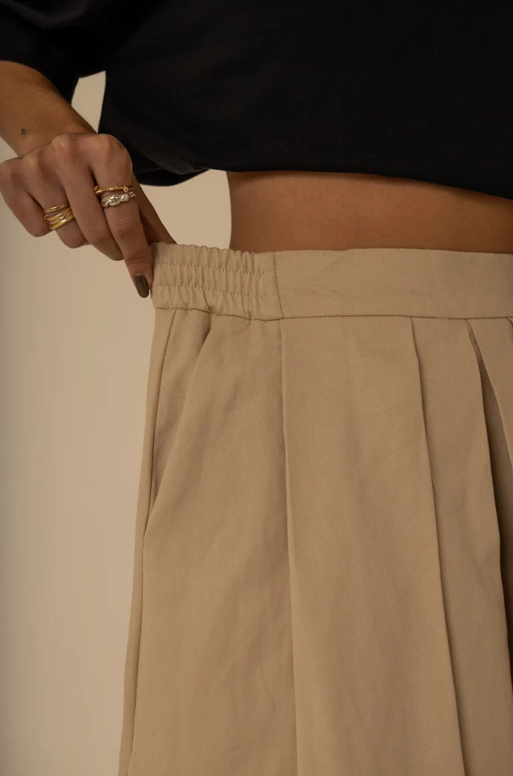 saia chefa | saia midi de sarja com pregas - Image 10