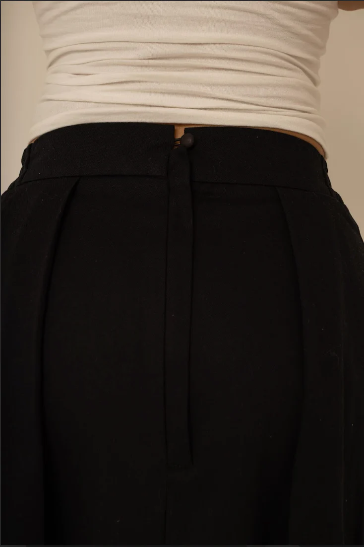 saia chefa | saia midi de sarja com pregas - Image 27