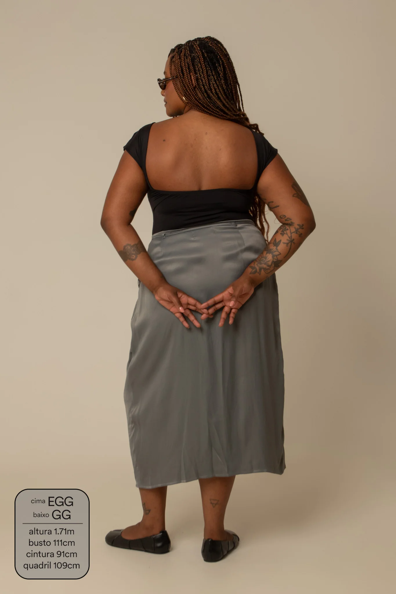 saia midi envelope com bolsos - Image 11
