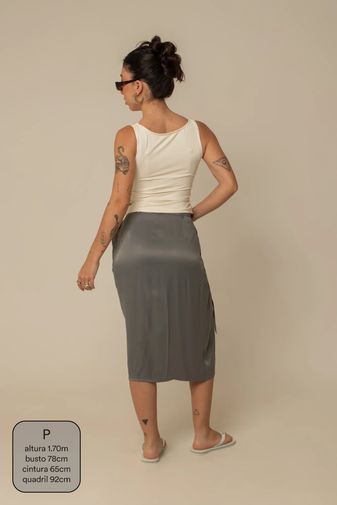 saia midi envelope com bolsos - Image 13