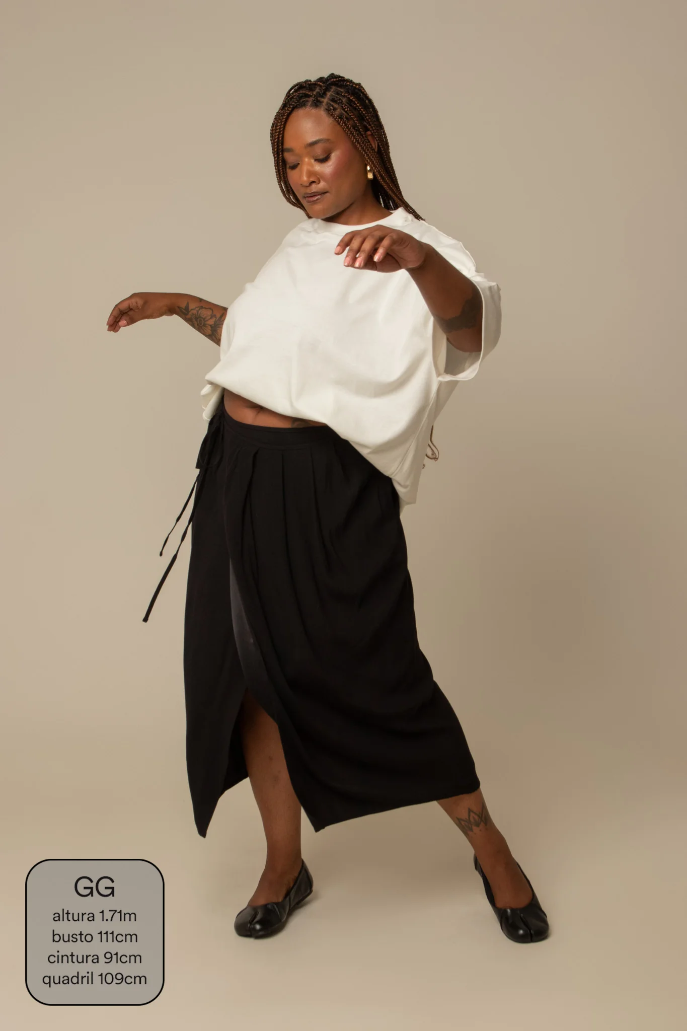 saia midi envelope com bolsos - Image 20