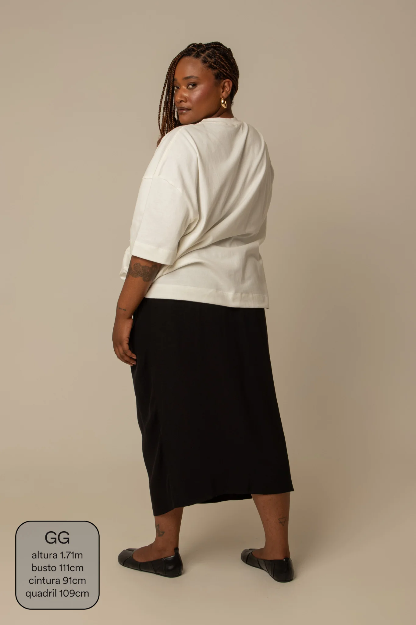 saia midi envelope com bolsos - Image 22