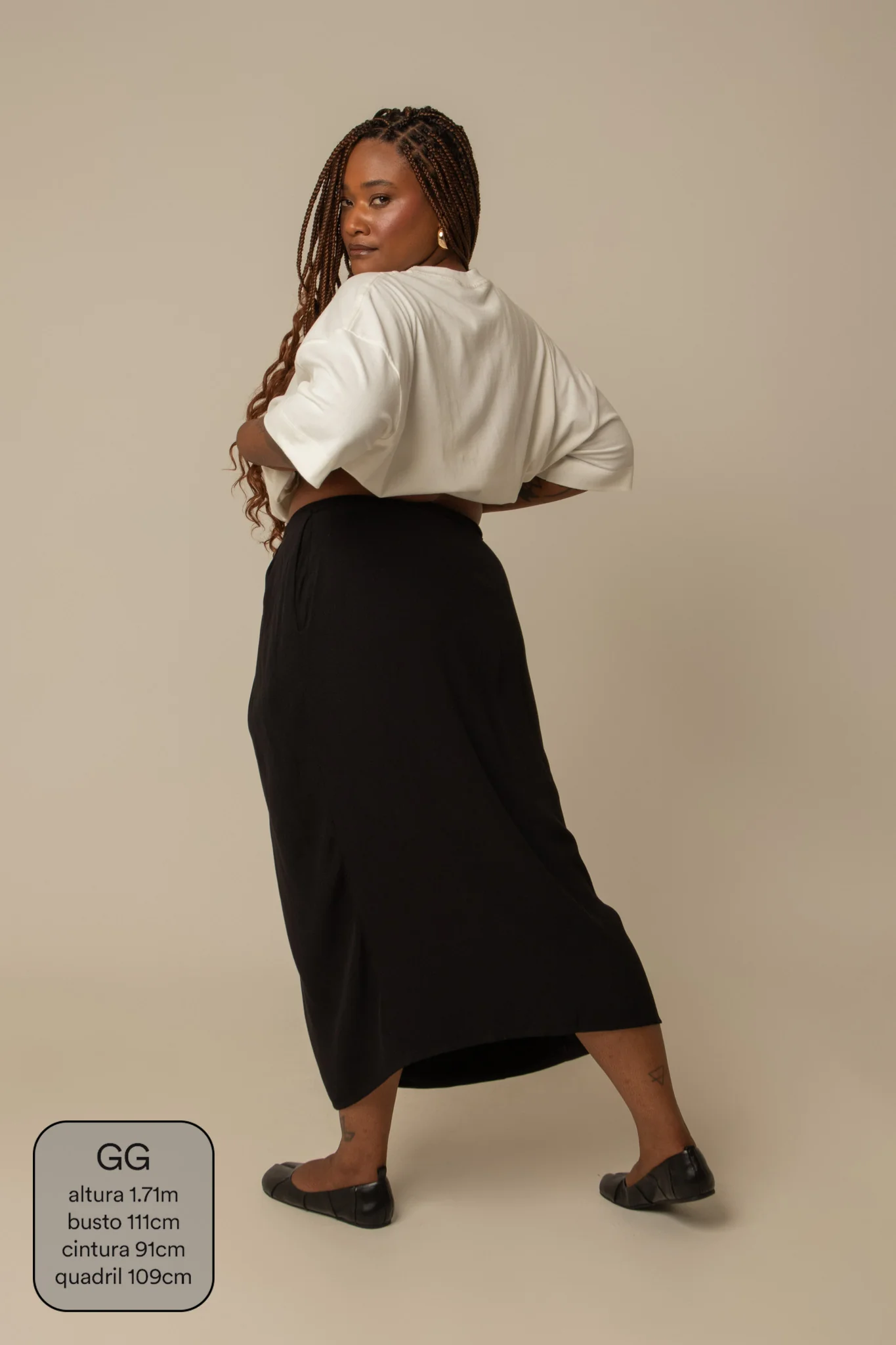 saia midi envelope com bolsos - Image 25