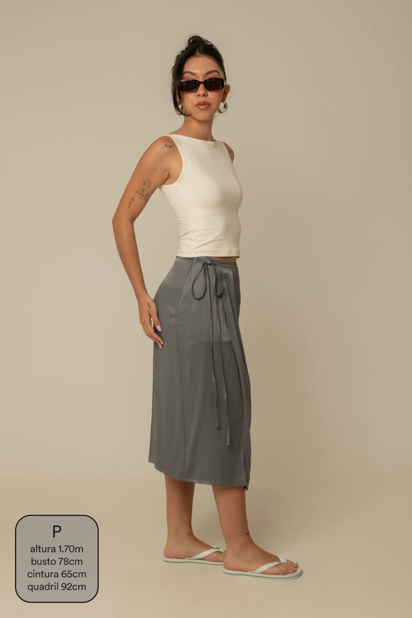 saia midi envelope com bolsos - Image 29