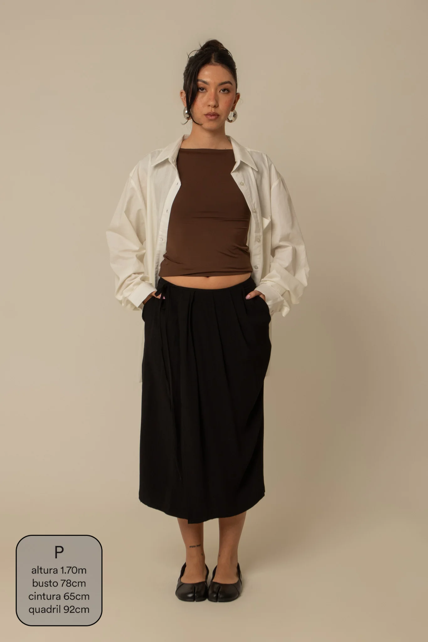 saia midi envelope com bolsos - Image 34