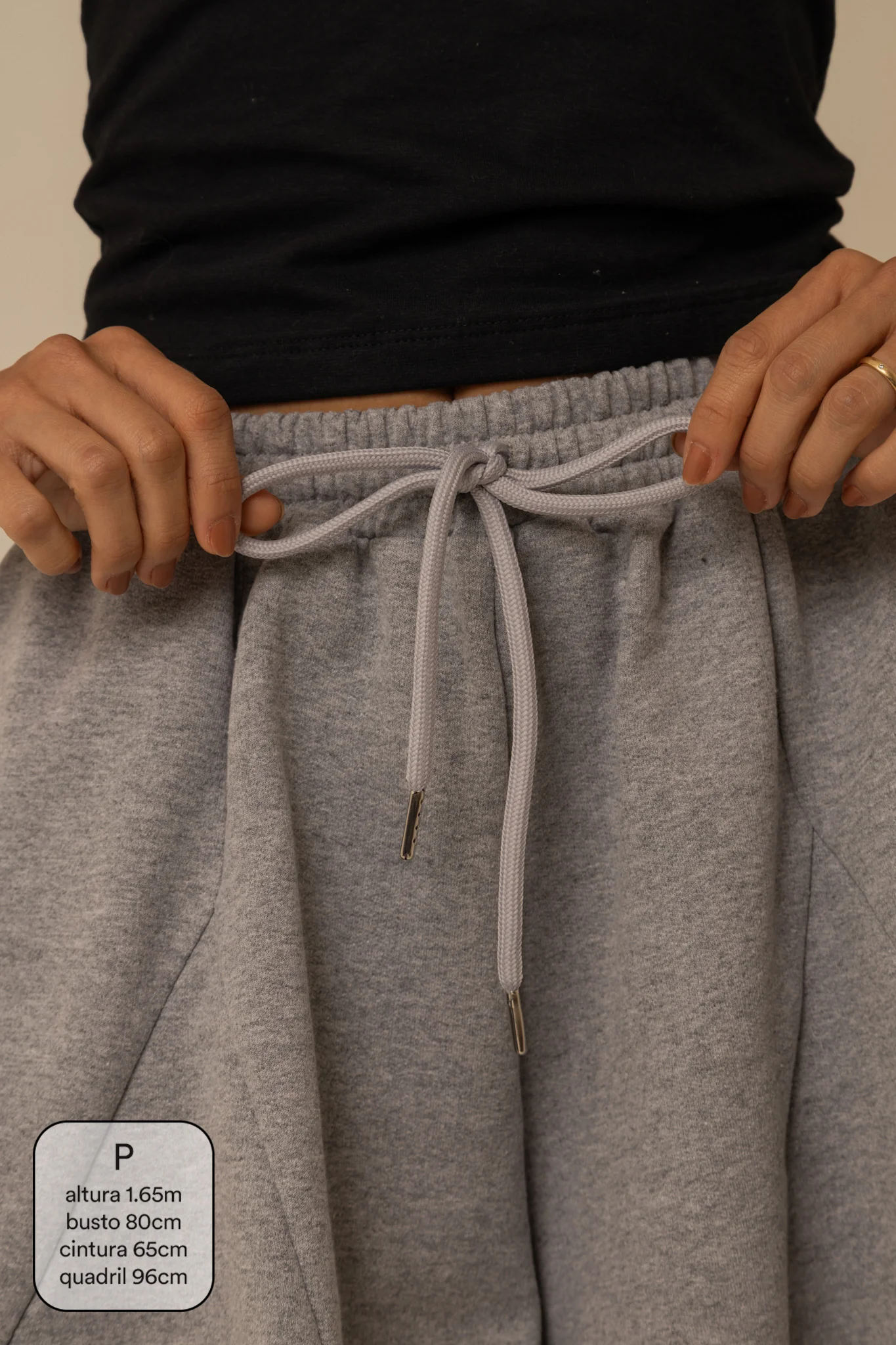 short de moletom recortes cozy | short moletom feminino com cós de elástico e cordão - Image 21