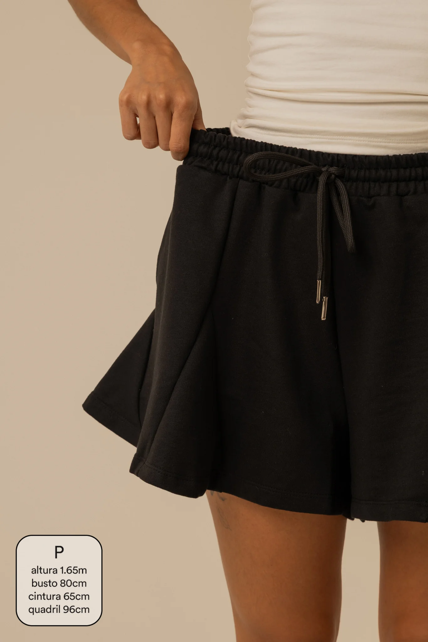 short de moletom recortes cozy | short moletom feminino com cós de elástico e cordão - Image 26